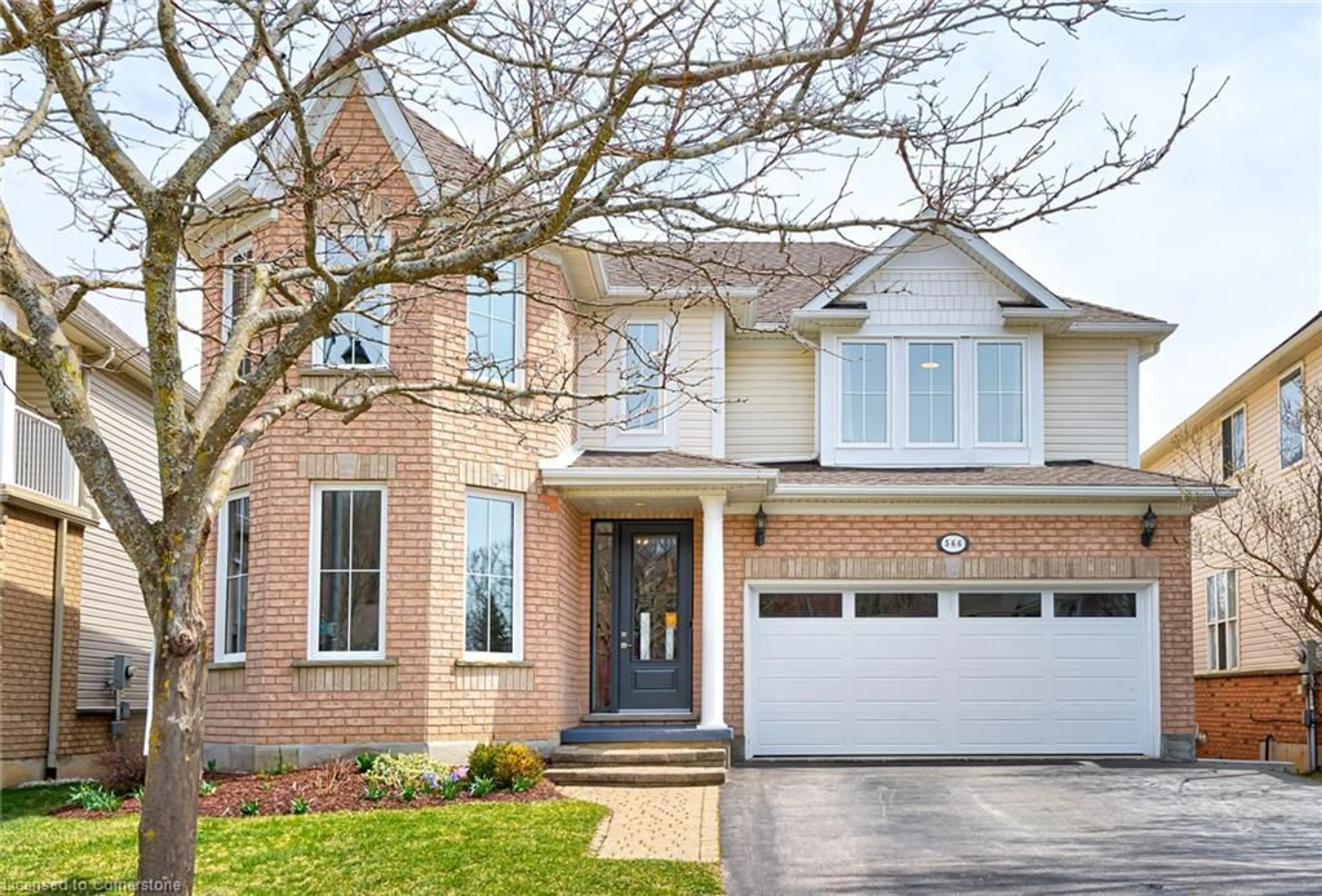 Home with brick exterior material, street for 566 Winterburg Walk, Waterloo Ontario N2V 2M8