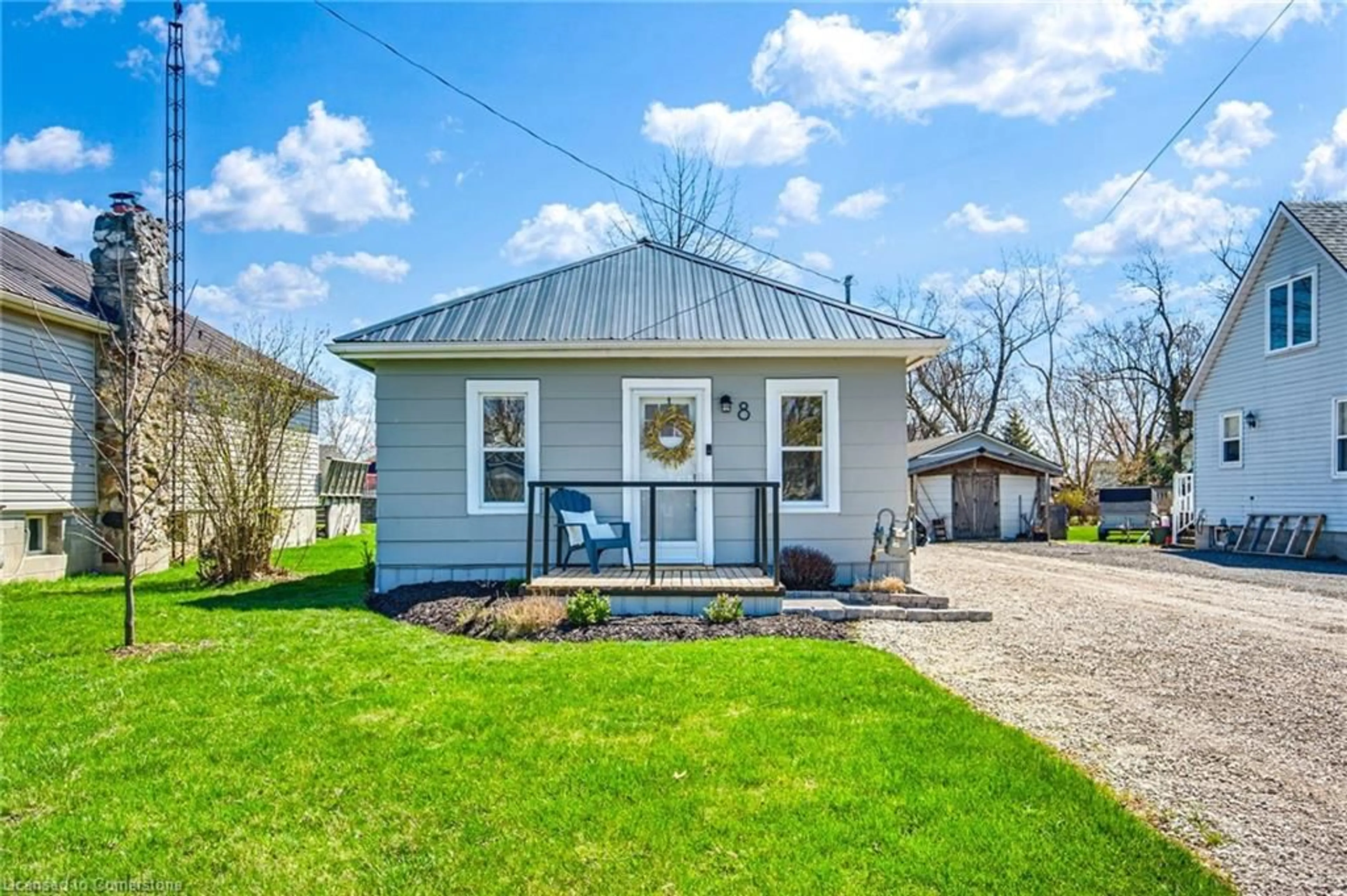 Home with vinyl exterior material, street for 8 Carrick St, Hagersville Ontario N0A 1H0