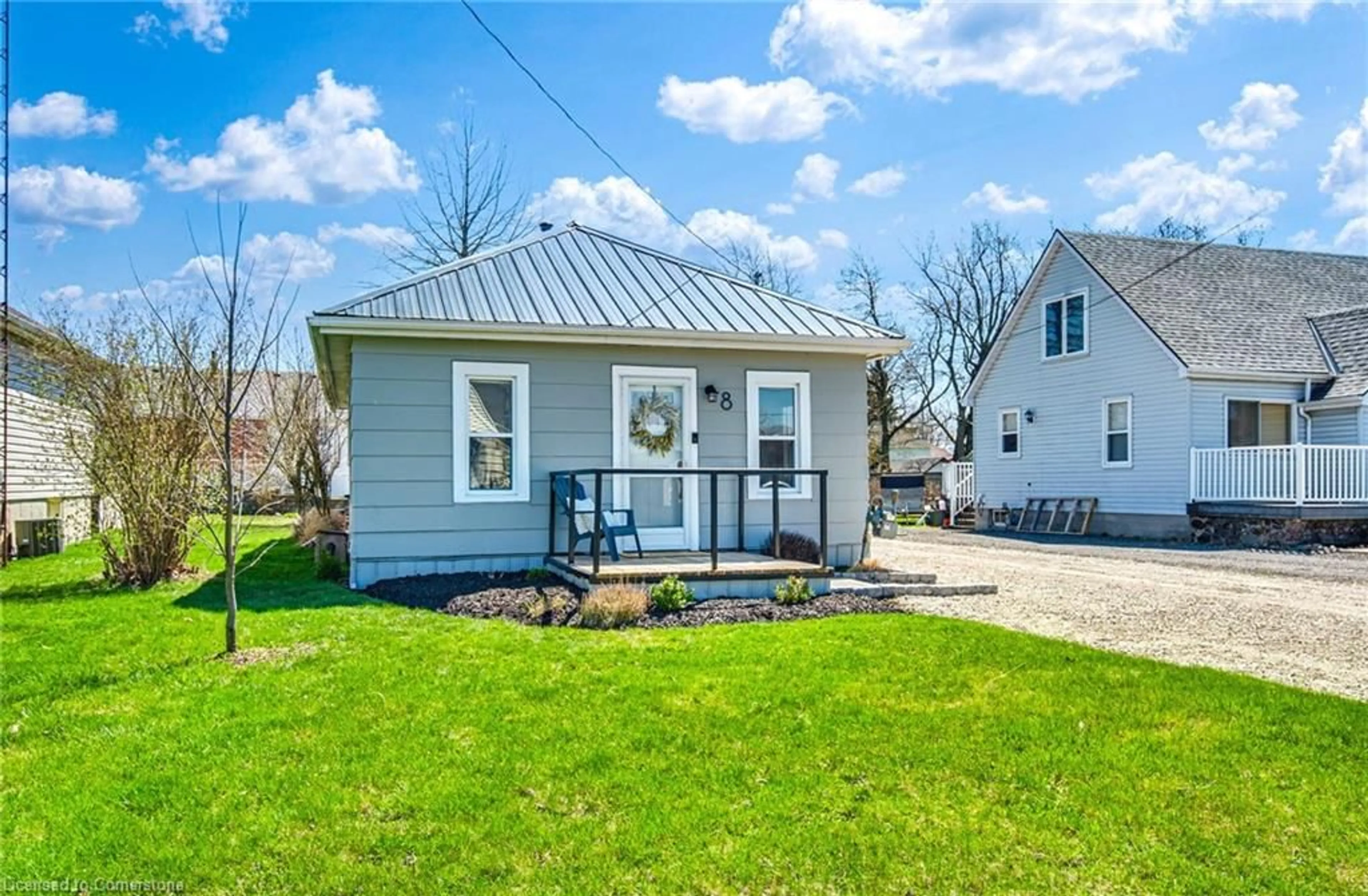 Home with vinyl exterior material, street for 8 Carrick St, Hagersville Ontario N0A 1H0