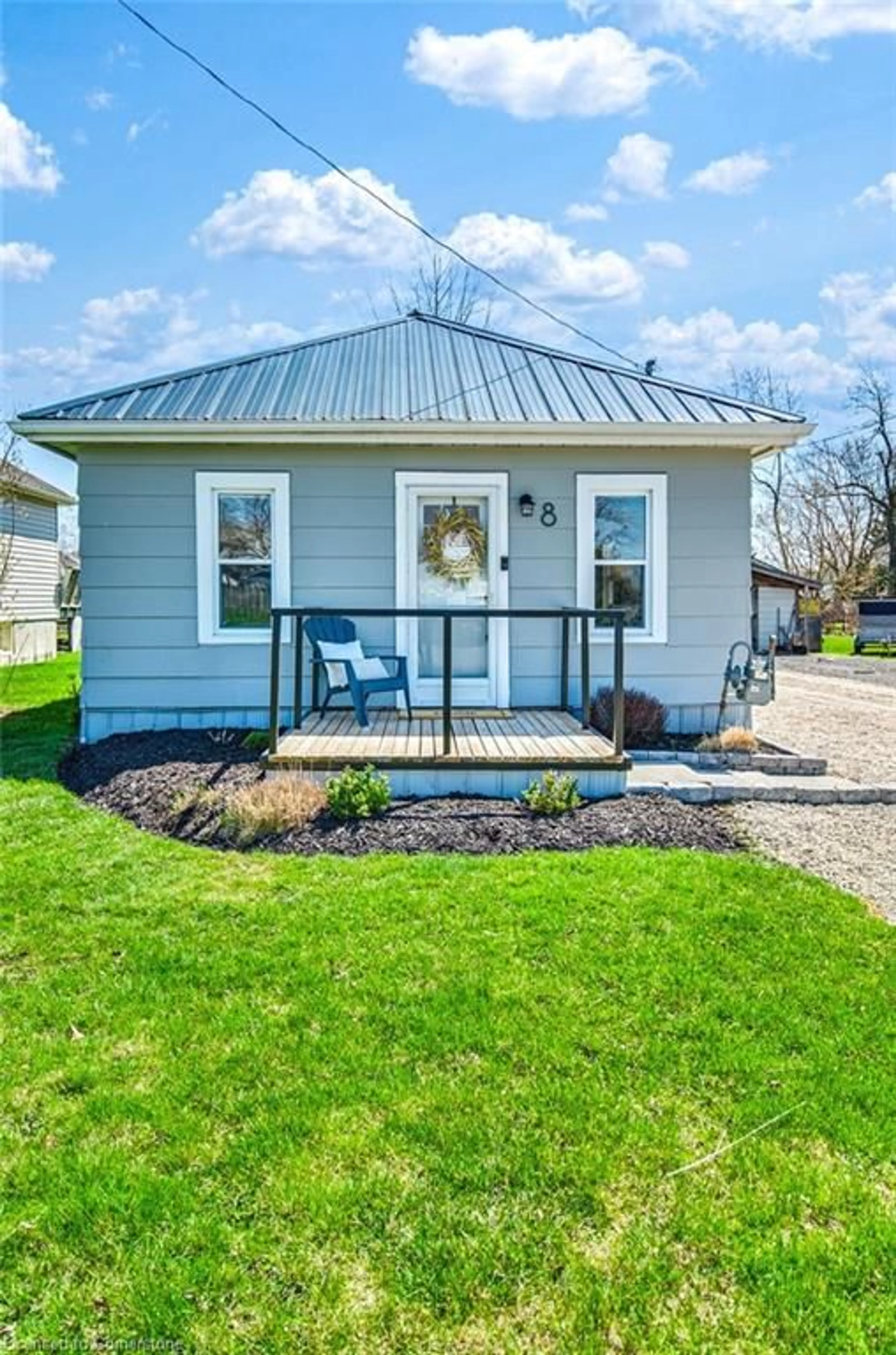 Home with vinyl exterior material, street for 8 Carrick St, Hagersville Ontario N0A 1H0
