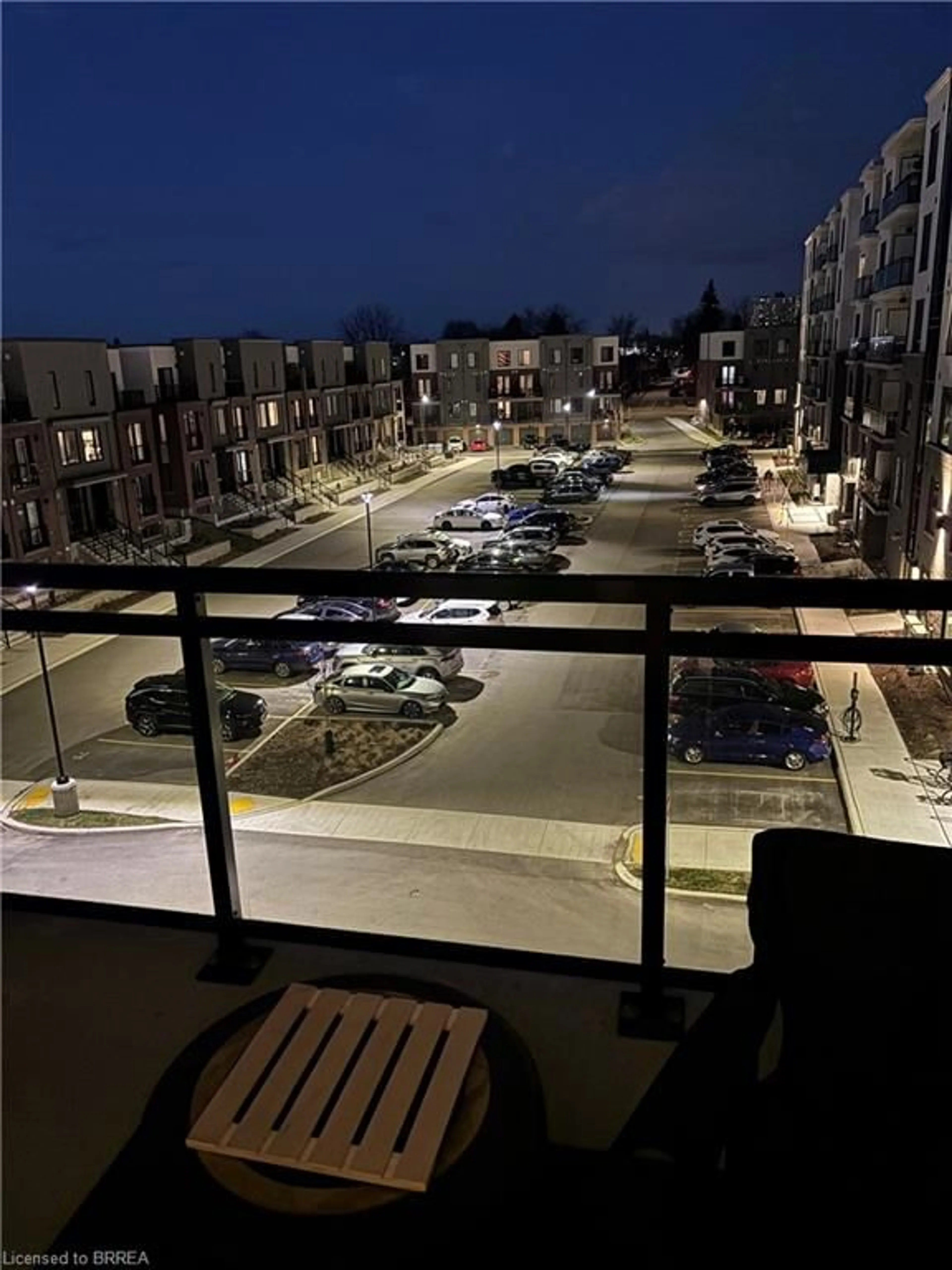 Balcony in the apartment, city buildings view from balcony for 103 Roger St, Waterloo Ontario N2J 0G2