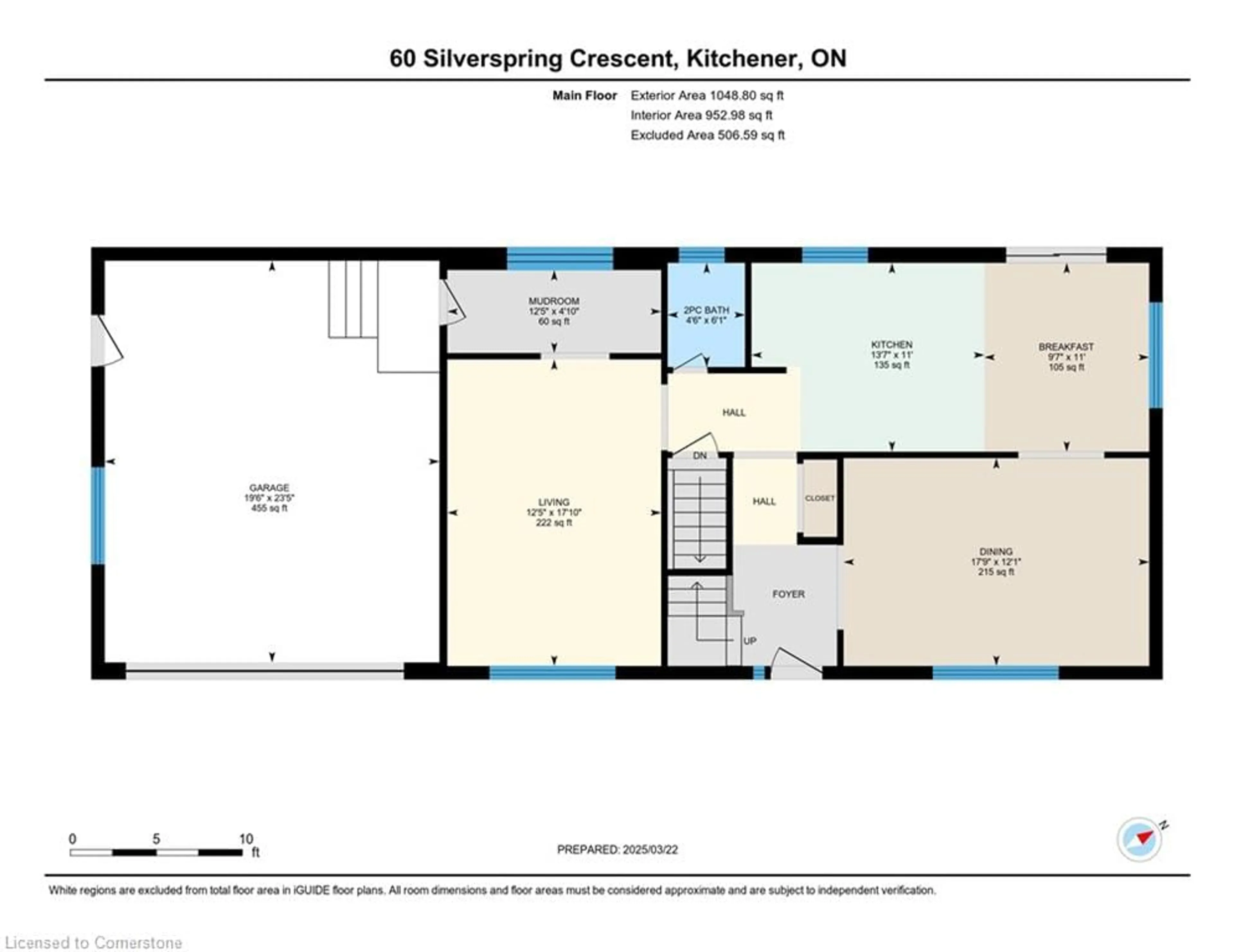 Floor plan for 60 Silverspring Cres, Kitchener Ontario N2M 4P4