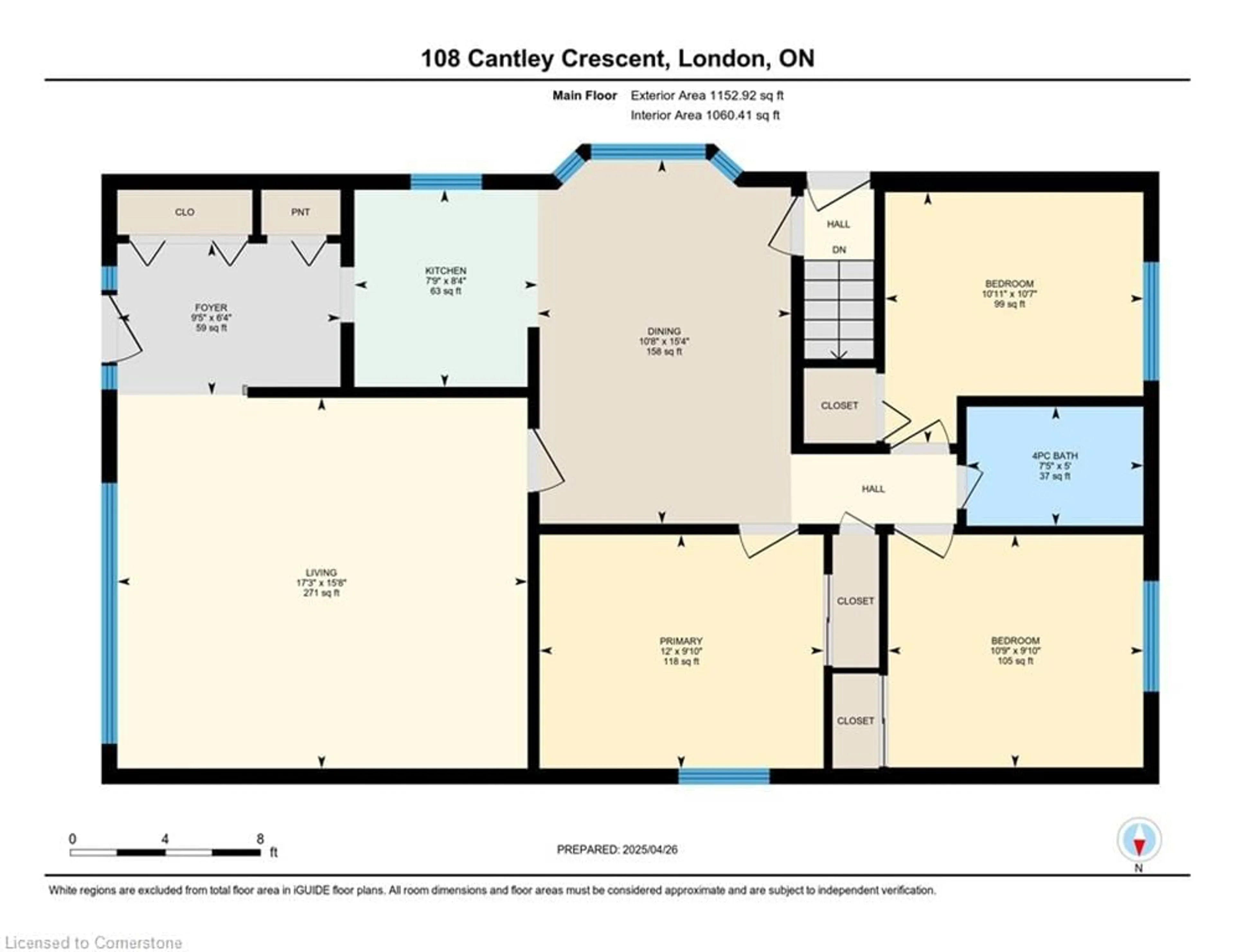 Floor plan for 108 Cantley Cres, London Ontario N6E 1G6