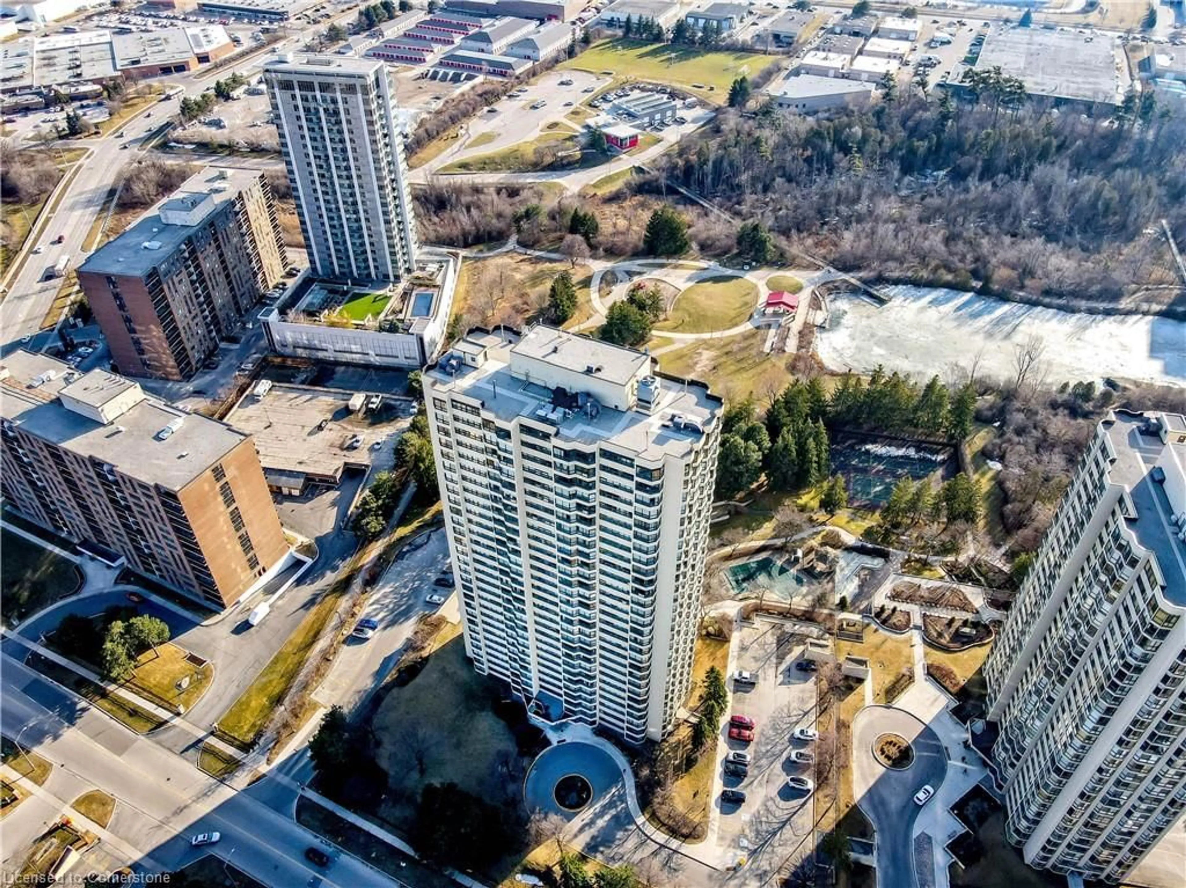 A pic from outside/outdoor area/front of a property/back of a property/a pic from drone, city buildings view from balcony for 8 Lisa St #1503, Brampton Ontario L6T 4S6