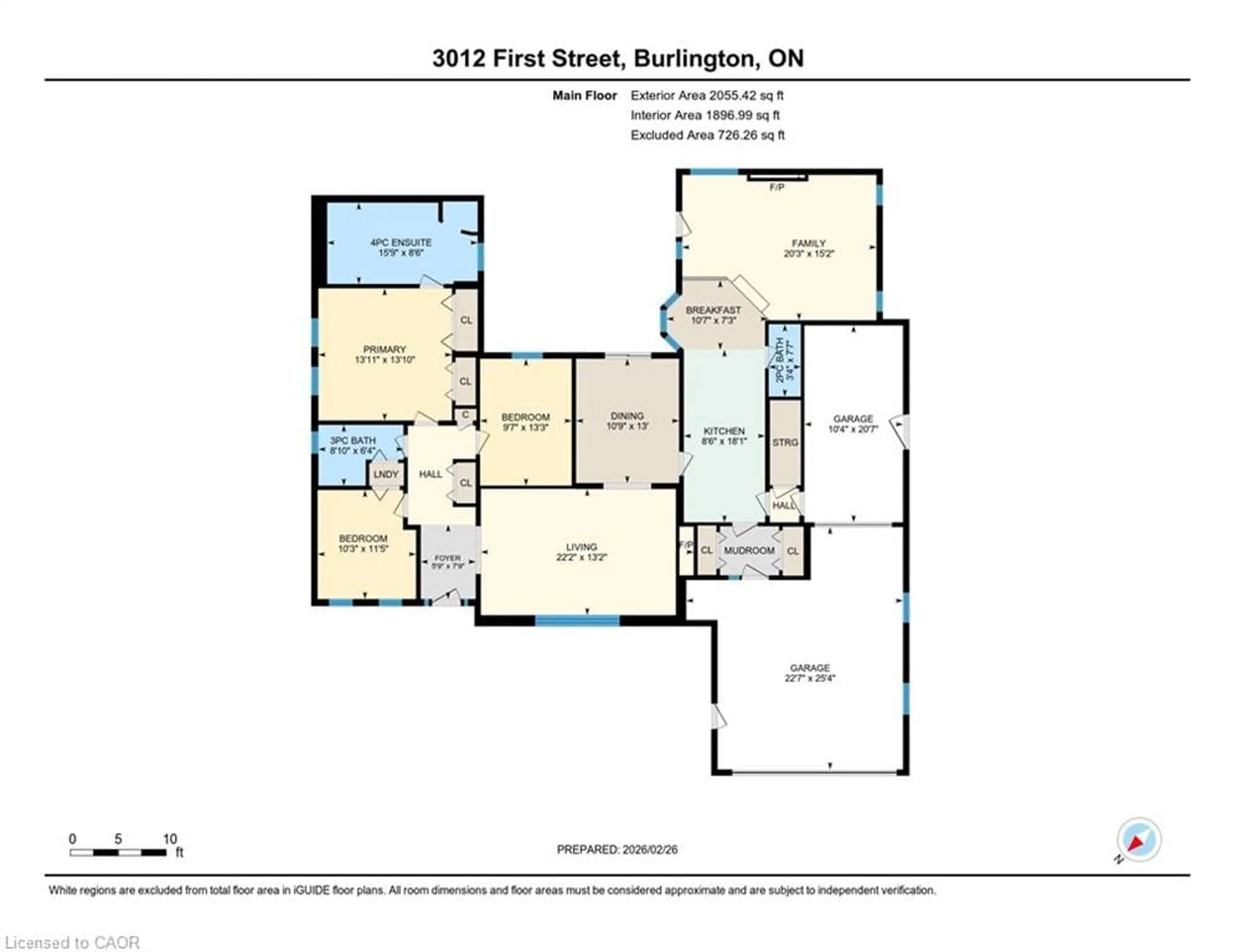 Floor plan for 3012 First St, Burlington Ontario L7N 1C3