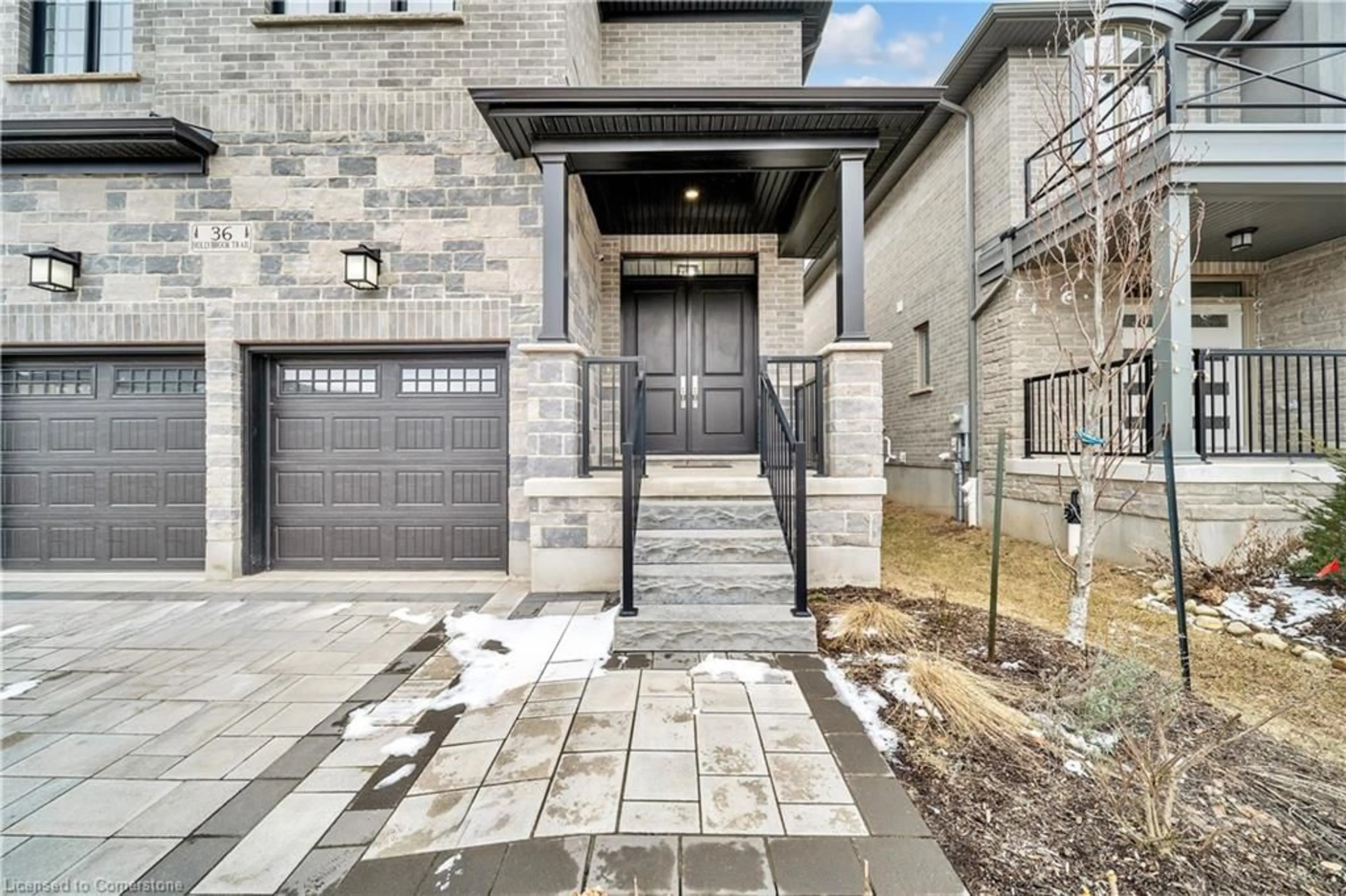 Home with brick exterior material, street for 36 Hollybrook Trail, Kitchener Ontario N2R 0M5