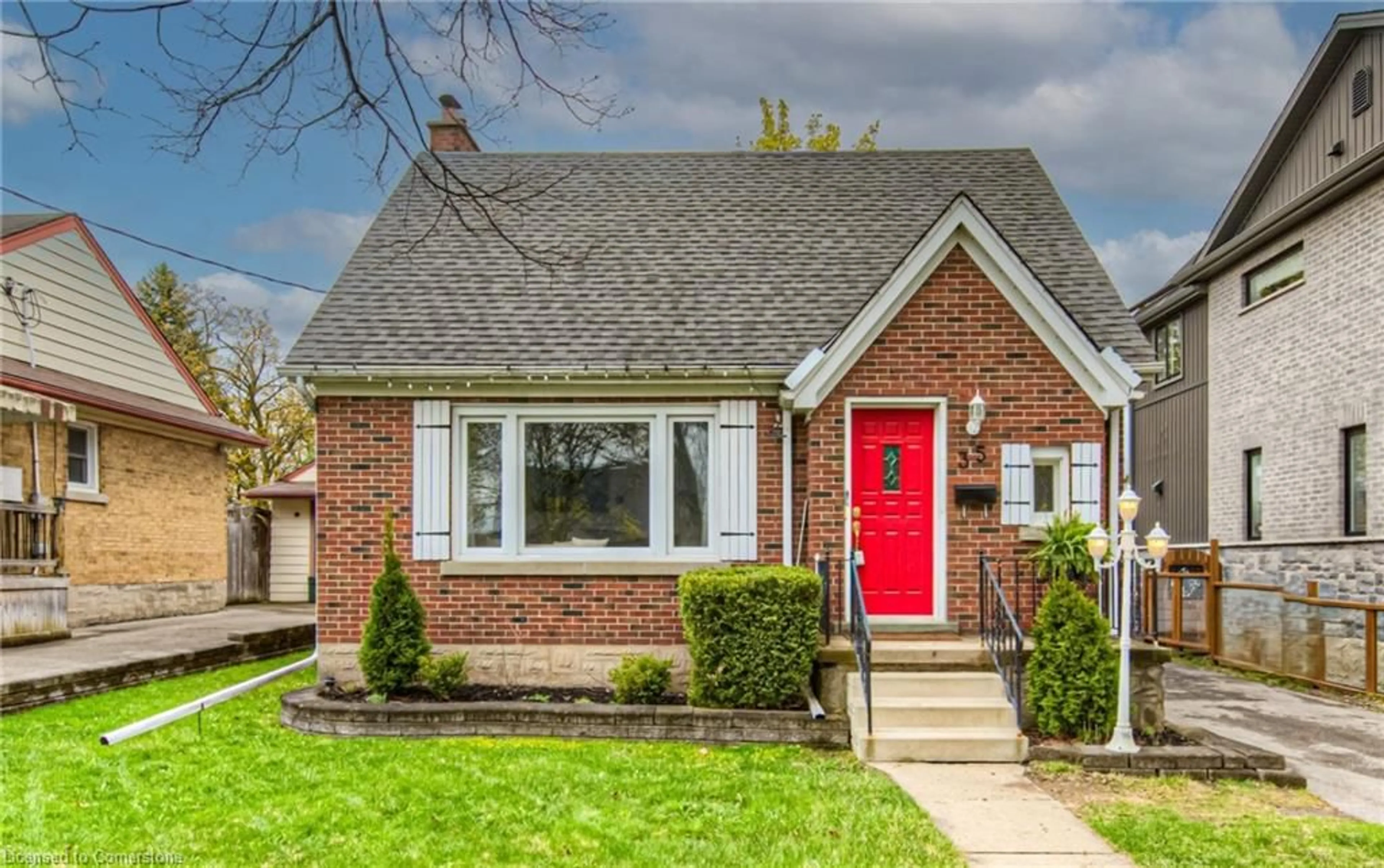 Home with brick exterior material, street for 35 Pattandon Ave, Kitchener Ontario N2M 3S6