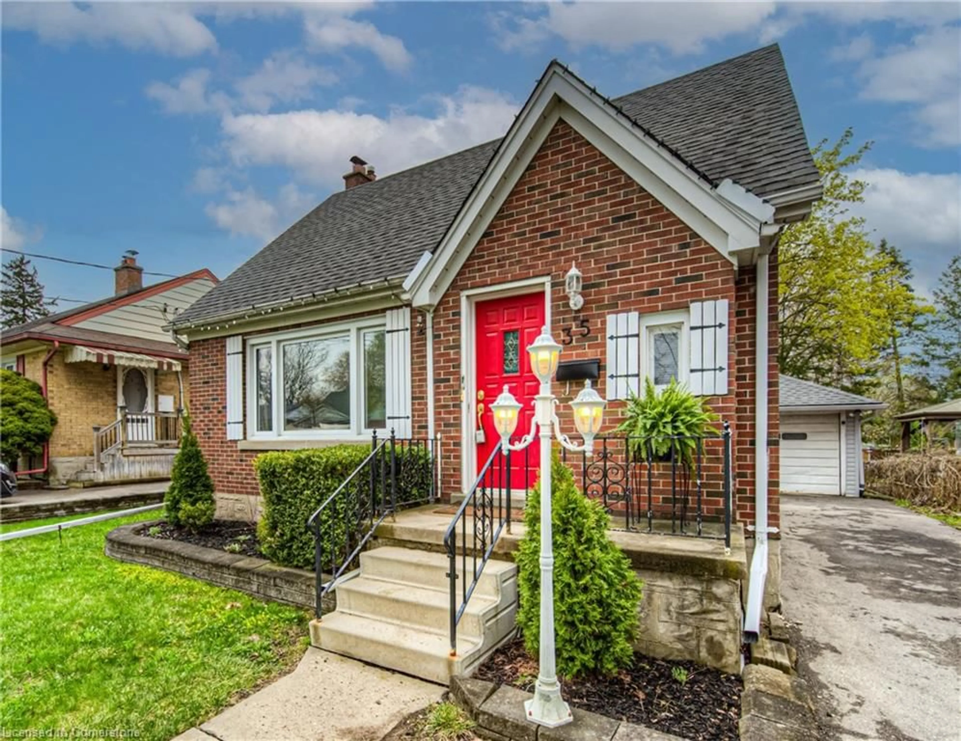 Home with brick exterior material, street for 35 Pattandon Ave, Kitchener Ontario N2M 3S6