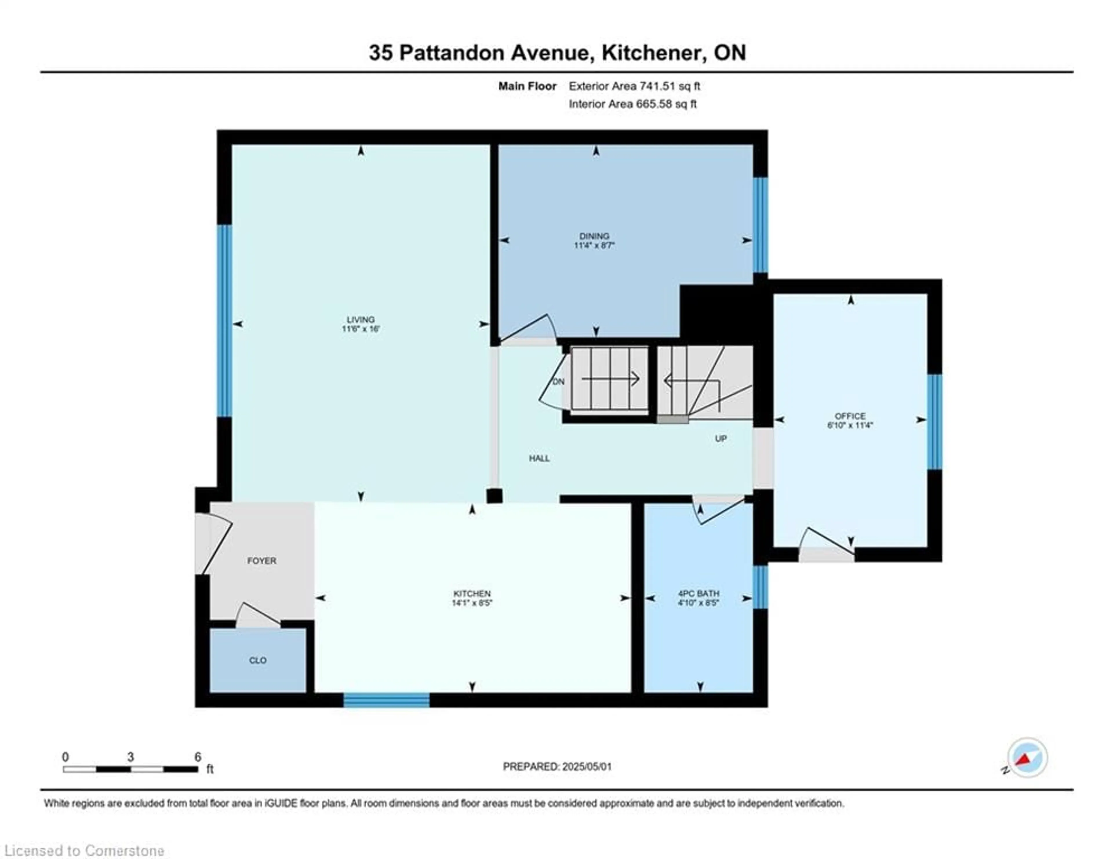Floor plan for 35 Pattandon Ave, Kitchener Ontario N2M 3S6