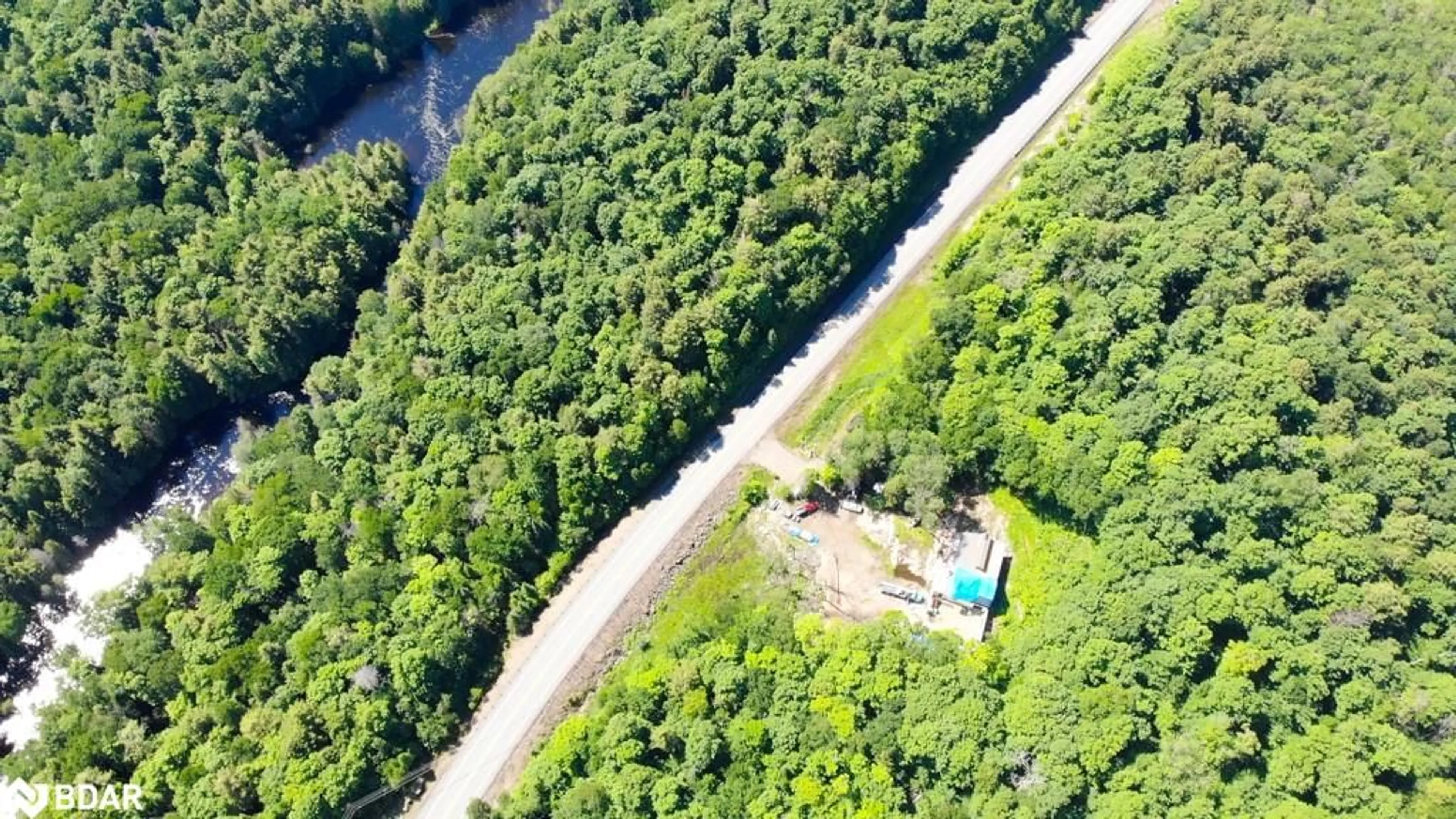 A pic from outside/outdoor area/front of a property/back of a property/a pic from drone, water/lake/river/ocean view for 3655 60 Hwy, Dwight Ontario P0A 1H0