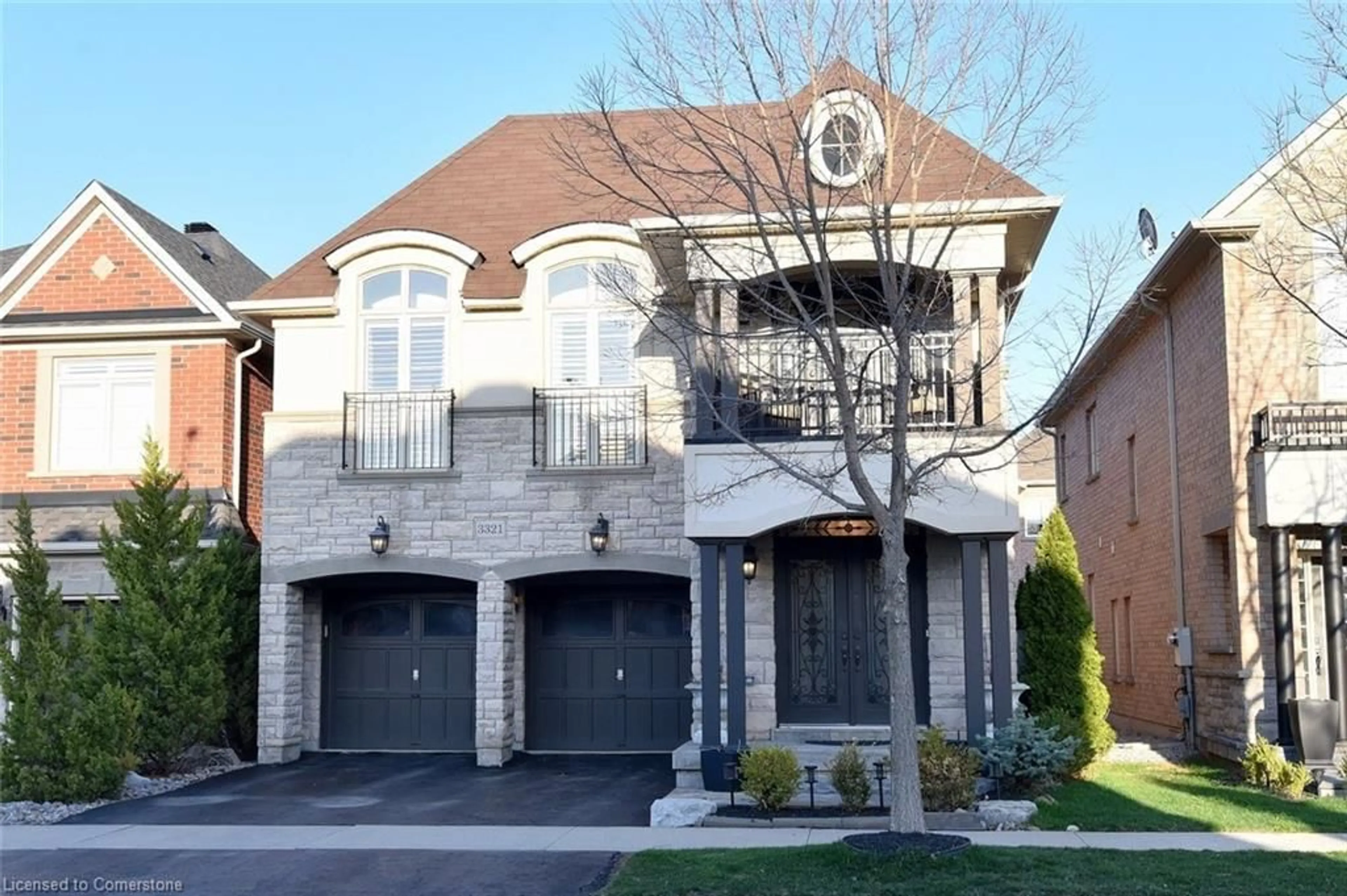 Home with brick exterior material, street for 3321 Steeplechase Dr, Burlington Ontario L7M 0N6