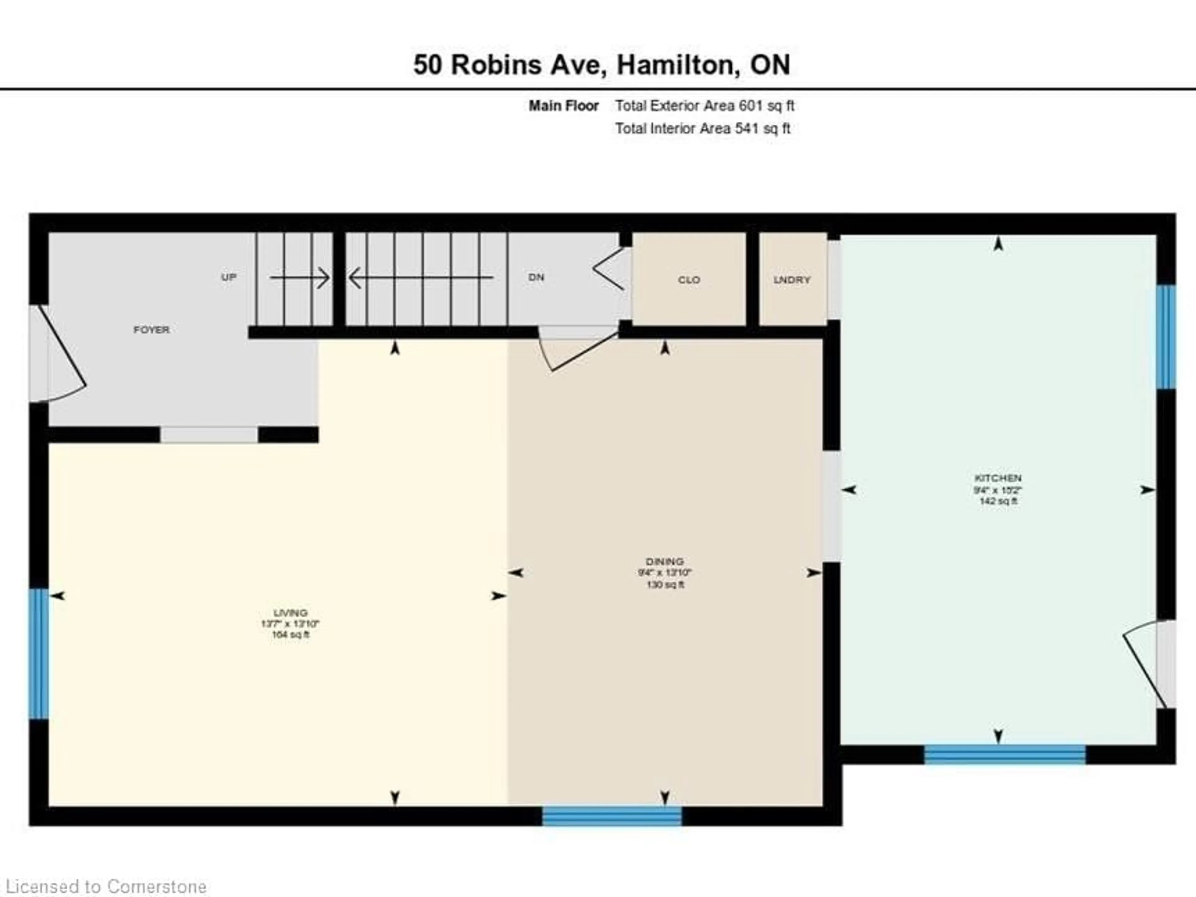 Floor plan for 50 Robins Ave, Hamilton Ontario L8H 4N2