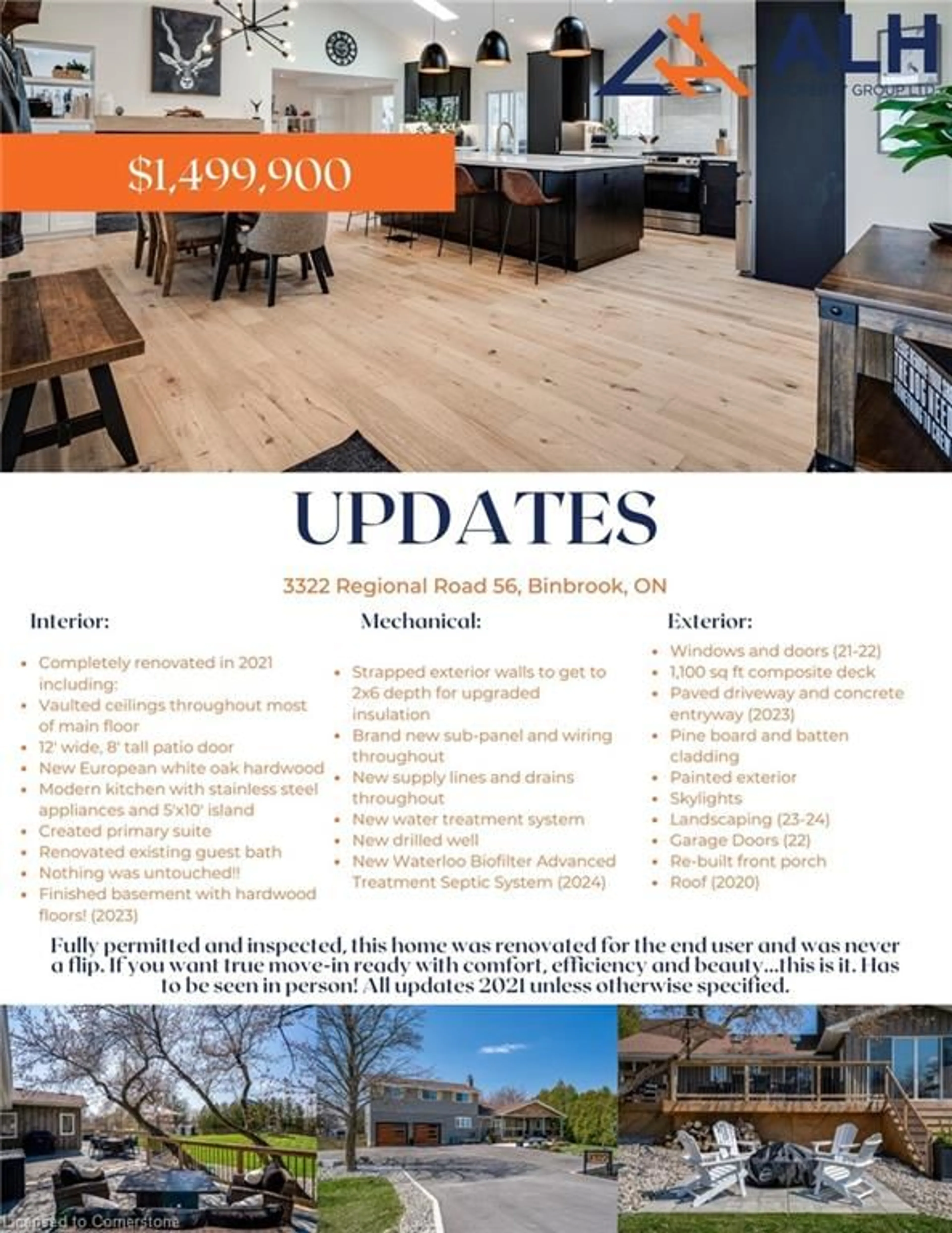Open concept kitchen, wood/laminate floor for 3322 Regional Road 56, Binbrook Ontario L0R 1C0