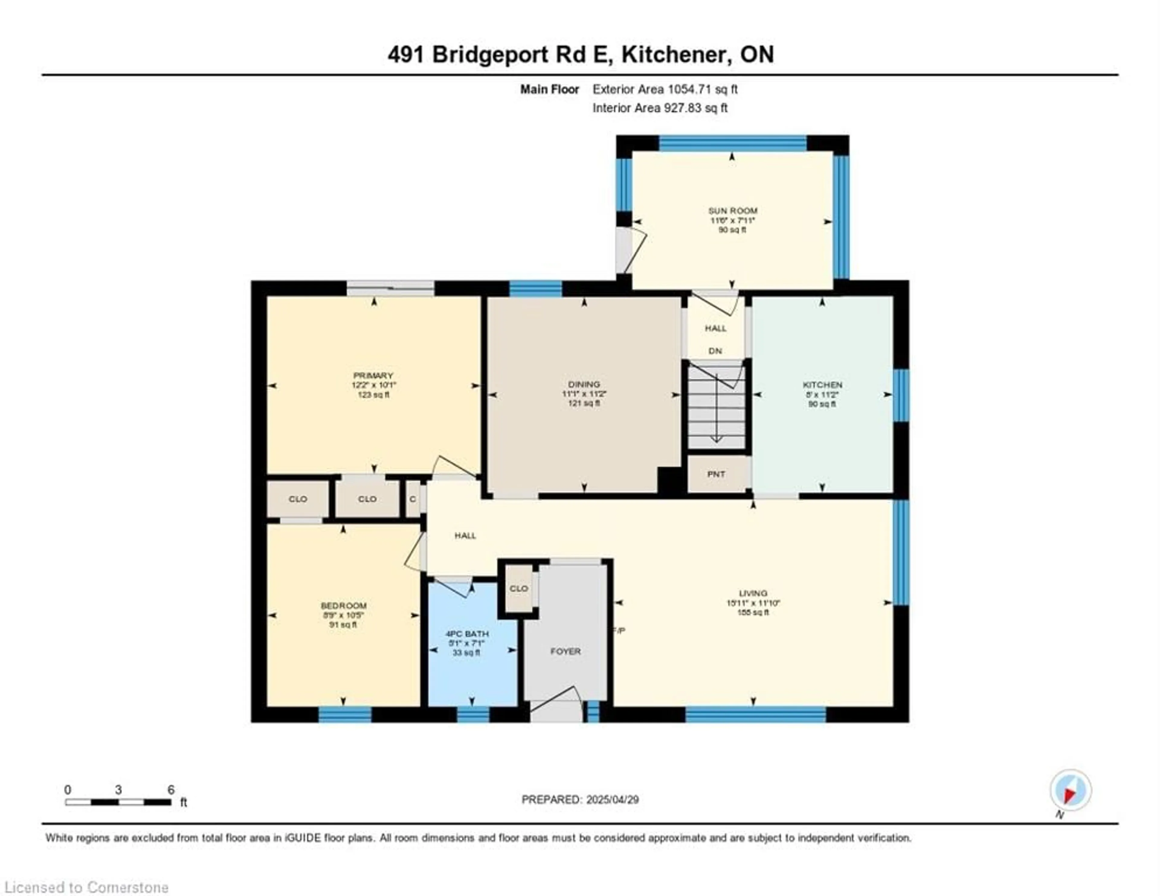 Floor plan for 491 Bridgeport Rd, Kitchener Ontario N2K 1N8