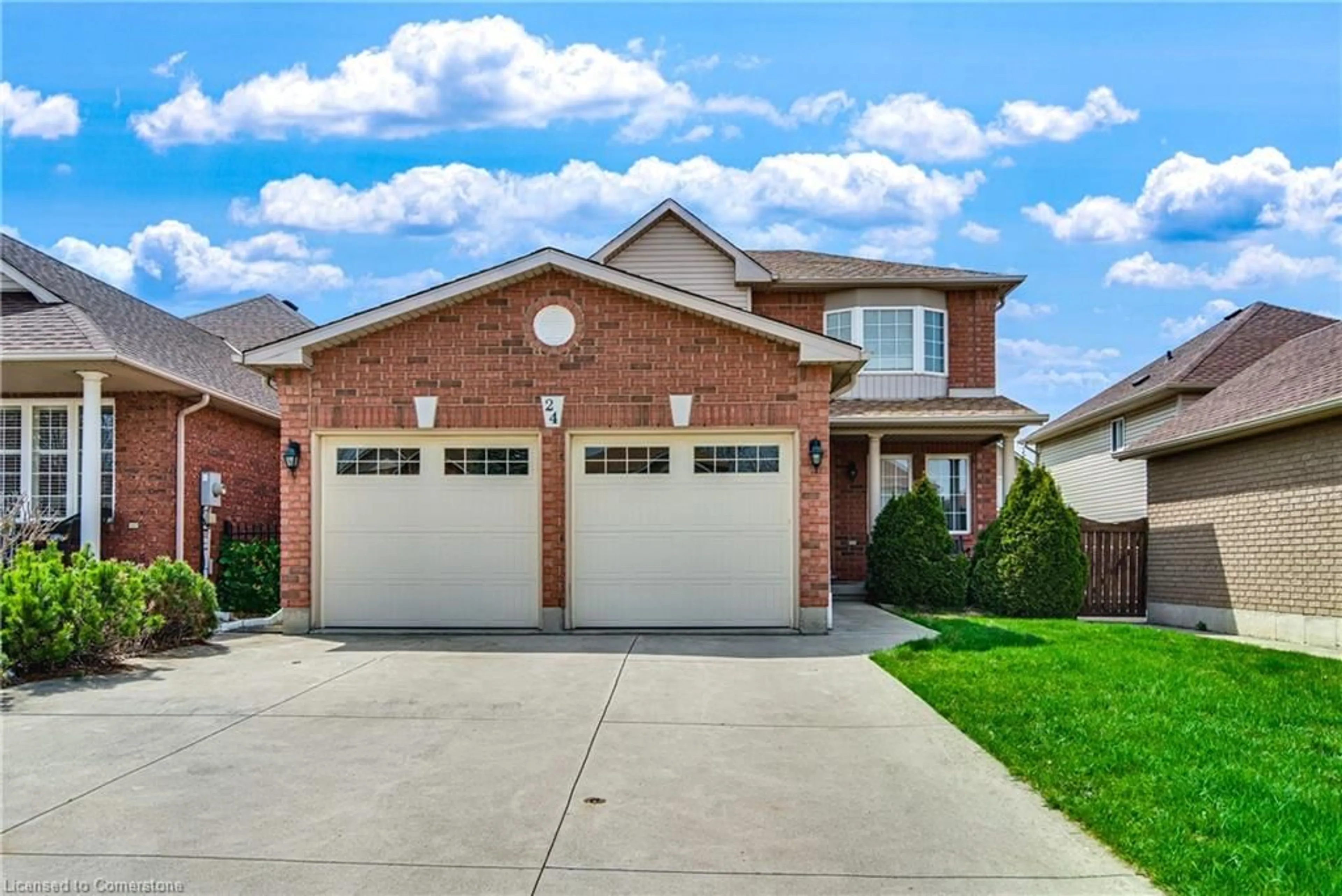 Home with brick exterior material, street for 24 Diamond Crt, Hamilton Ontario L9C 7V5