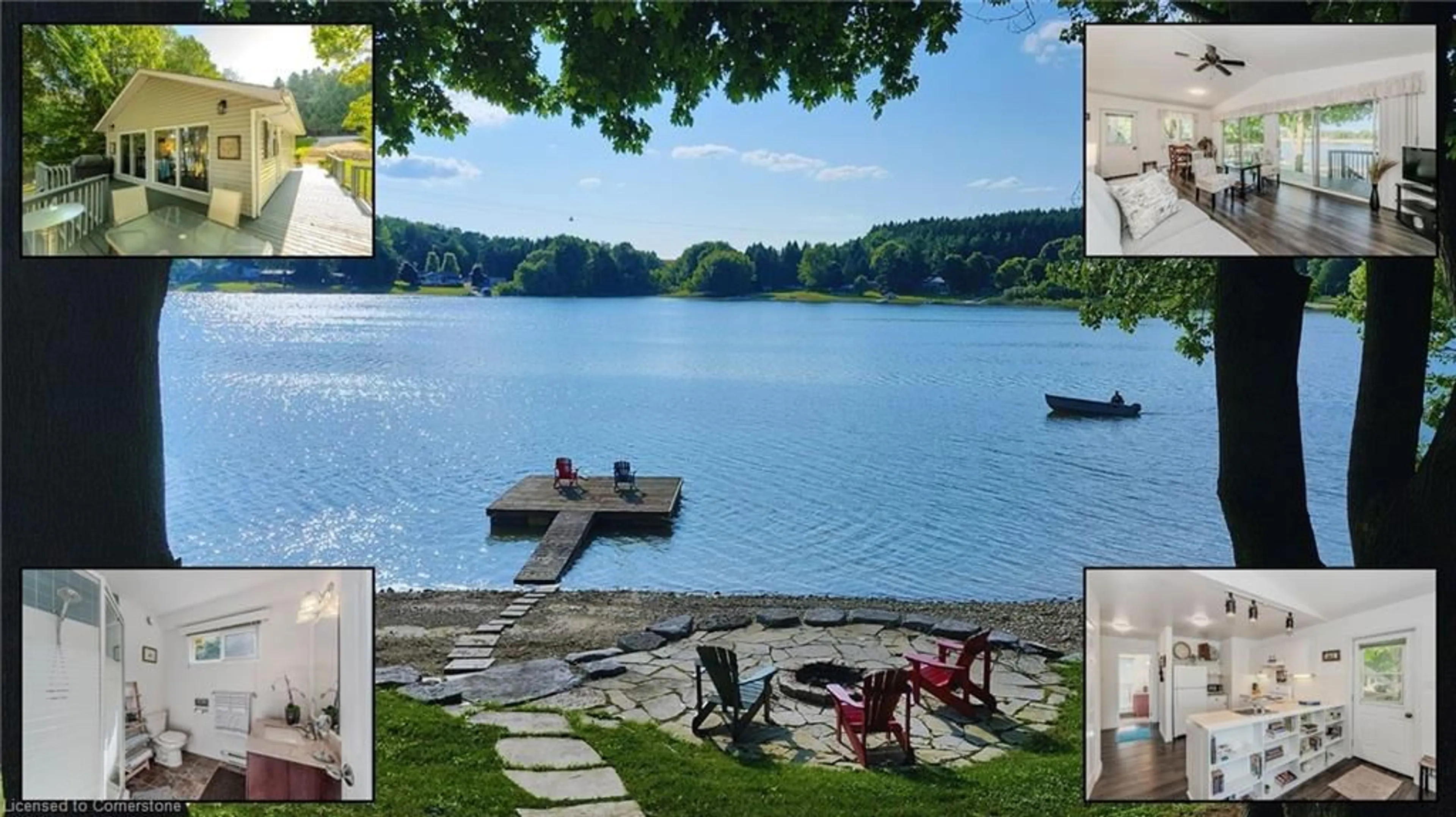 Patio, water/lake/river/ocean view for 214 2 Road, Mapleton Ontario N0G 1P0