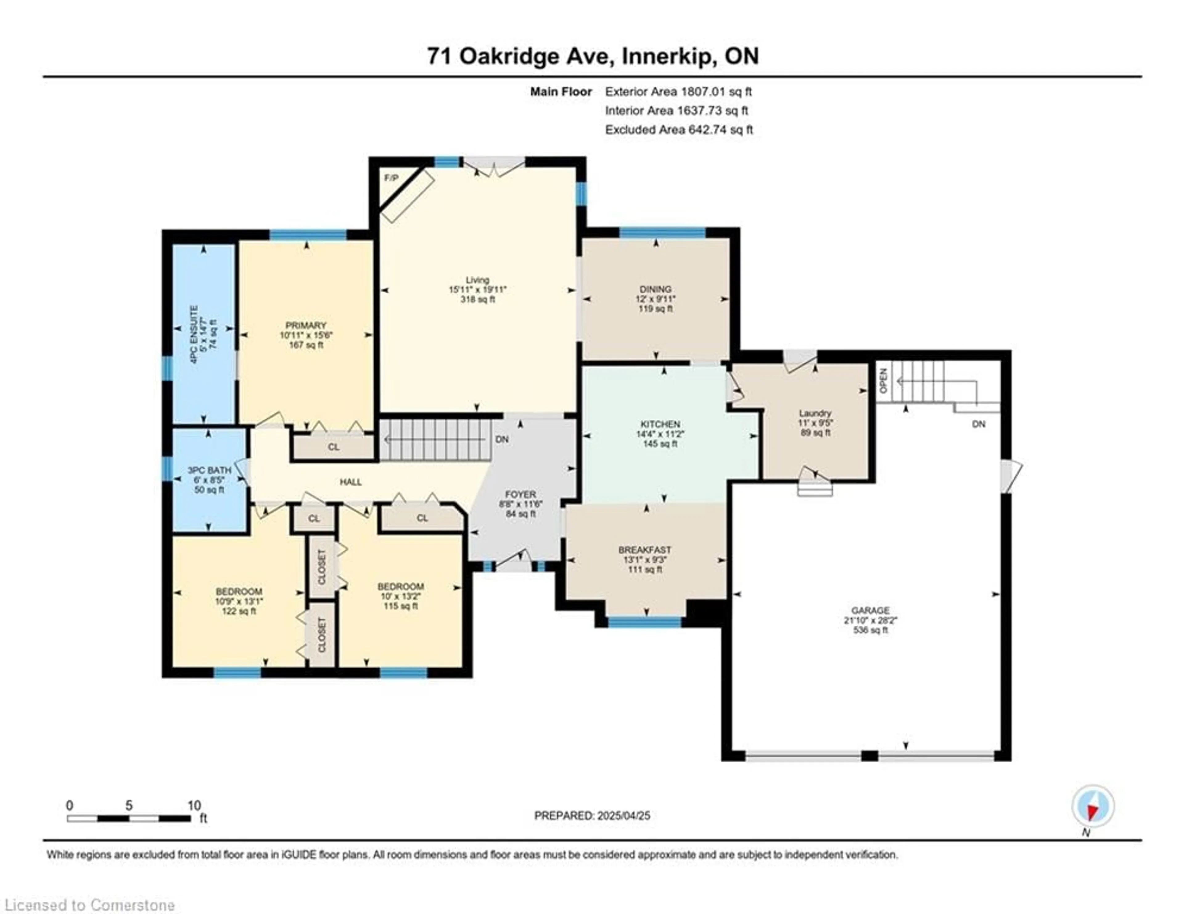 Floor plan for 71 Oakridge Avenue Ave, Innerkip Ontario N0J 1M0