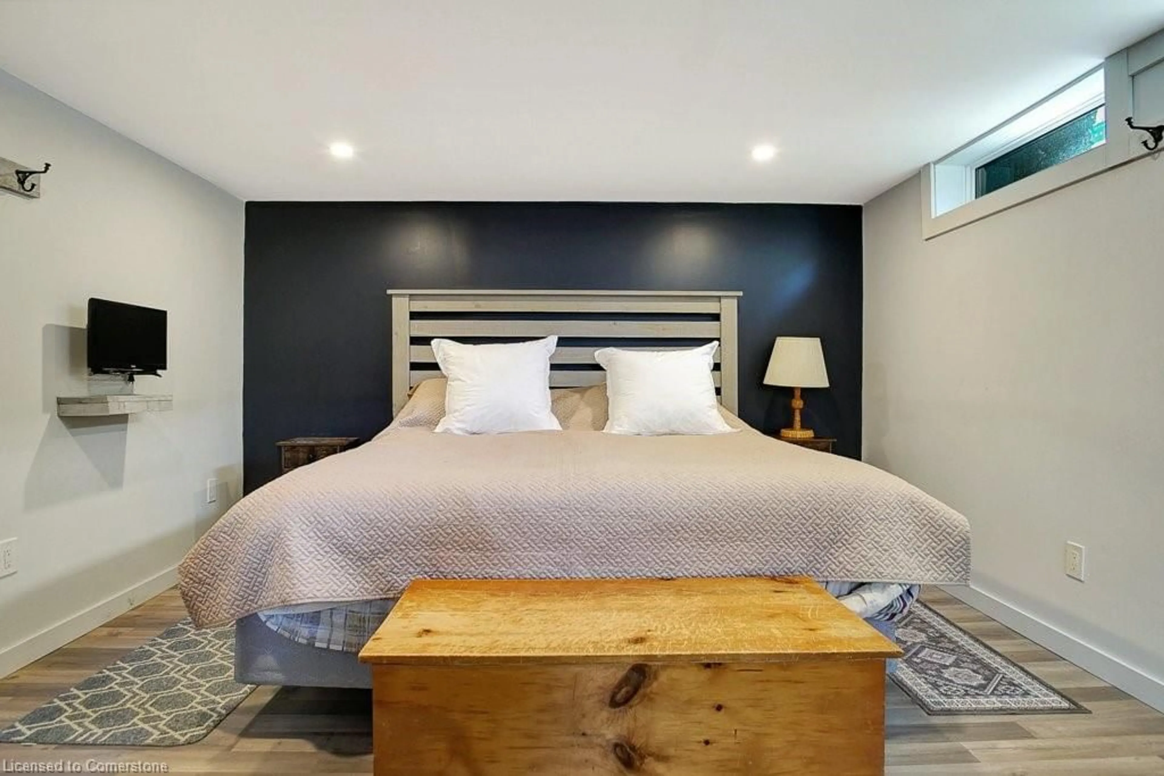 Bedroom with bed, wood/laminate floor for 1800 Holley Cres, Cambridge Ontario N3H 2S5