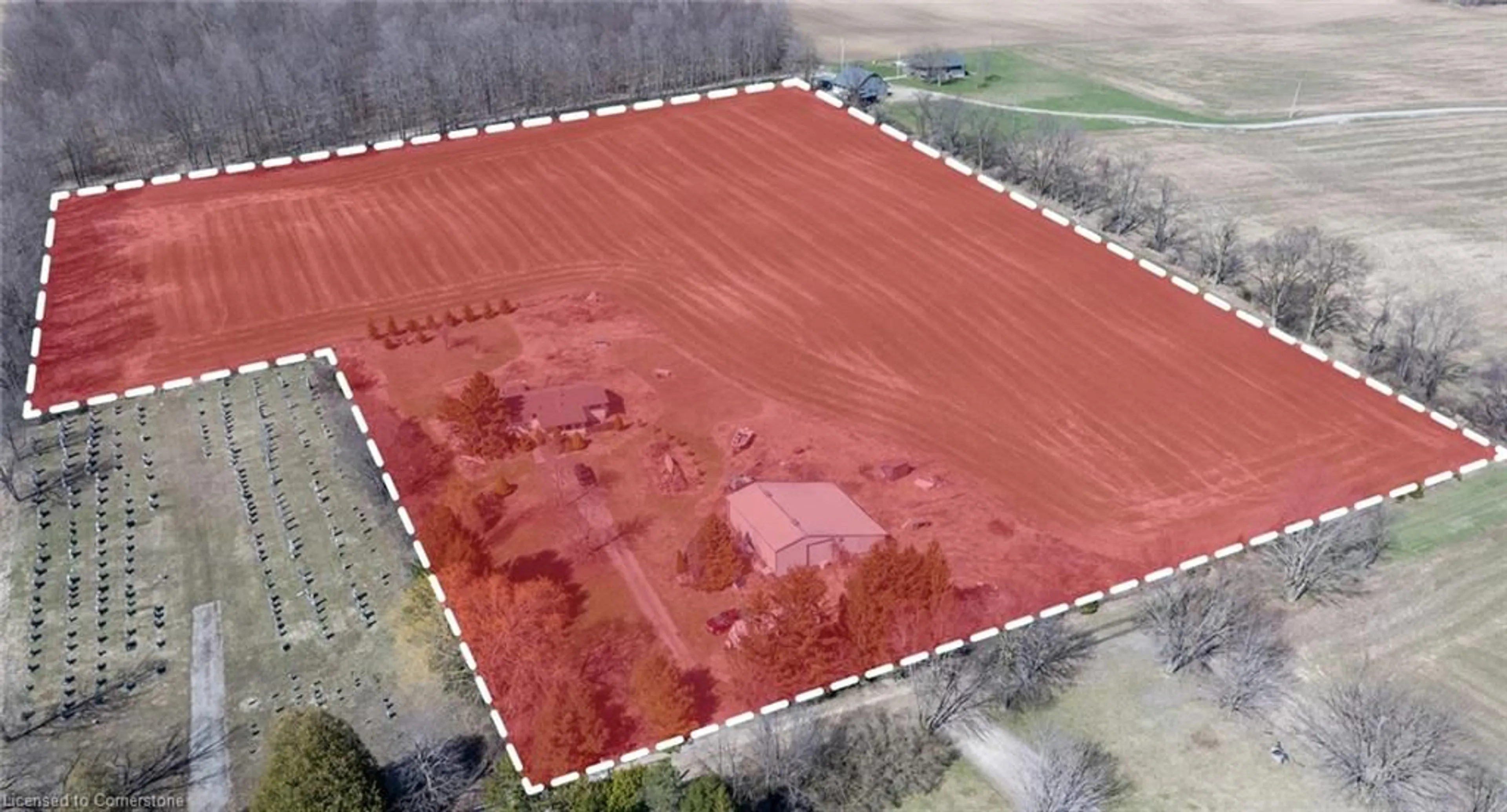 A pic from outside/outdoor area/front of a property/back of a property/a pic from drone, building for 303 Cemetery Rd, Neustadt Ontario N0G 2M0