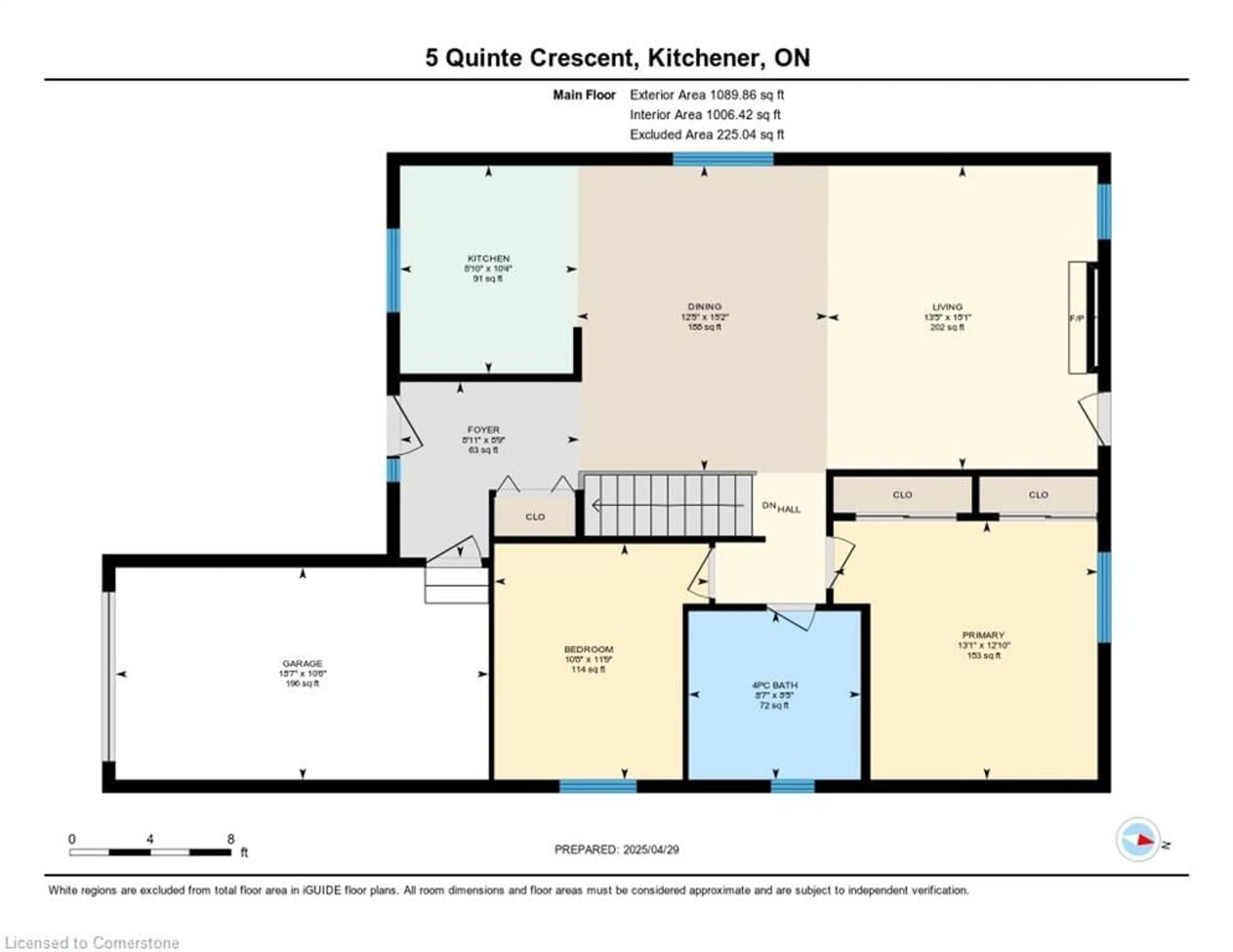 Floor plan for 5 Quinte Cres #2, Kitchener Ontario N2A 3K2