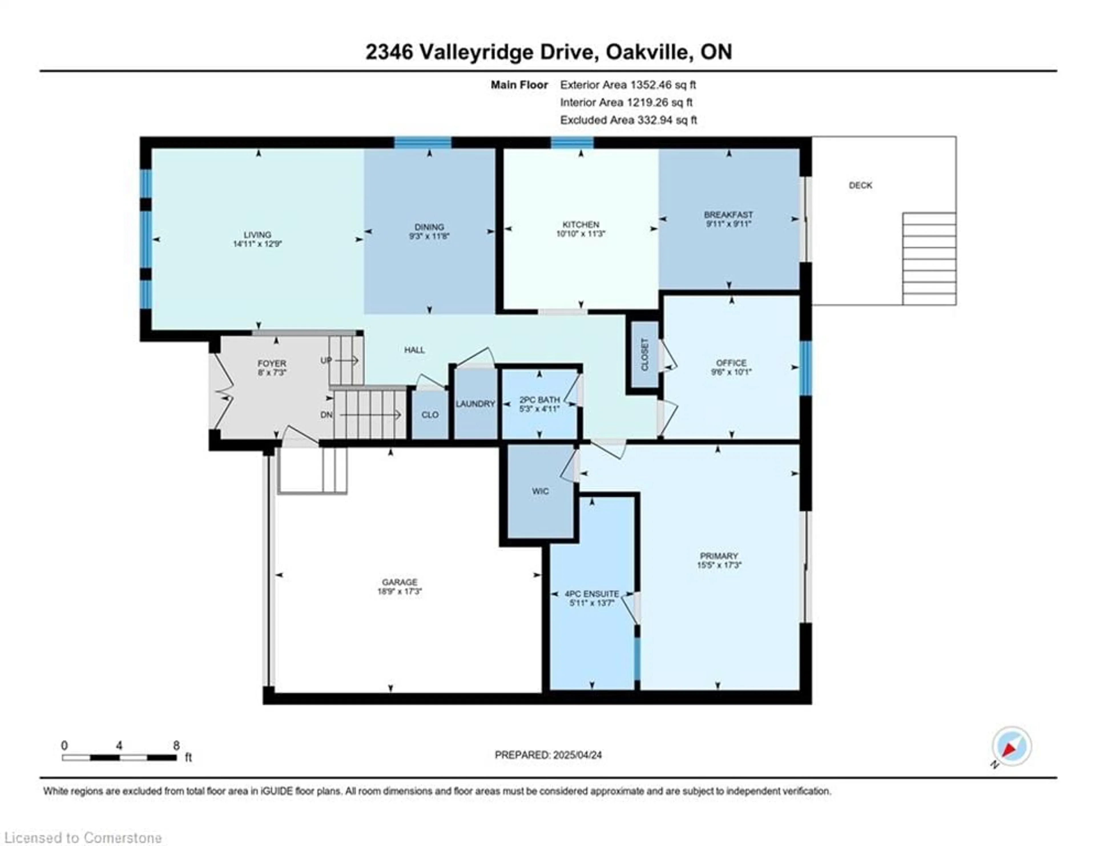 Floor plan for 2346 Valleyridge Dr, Oakville Ontario L6M 5C1