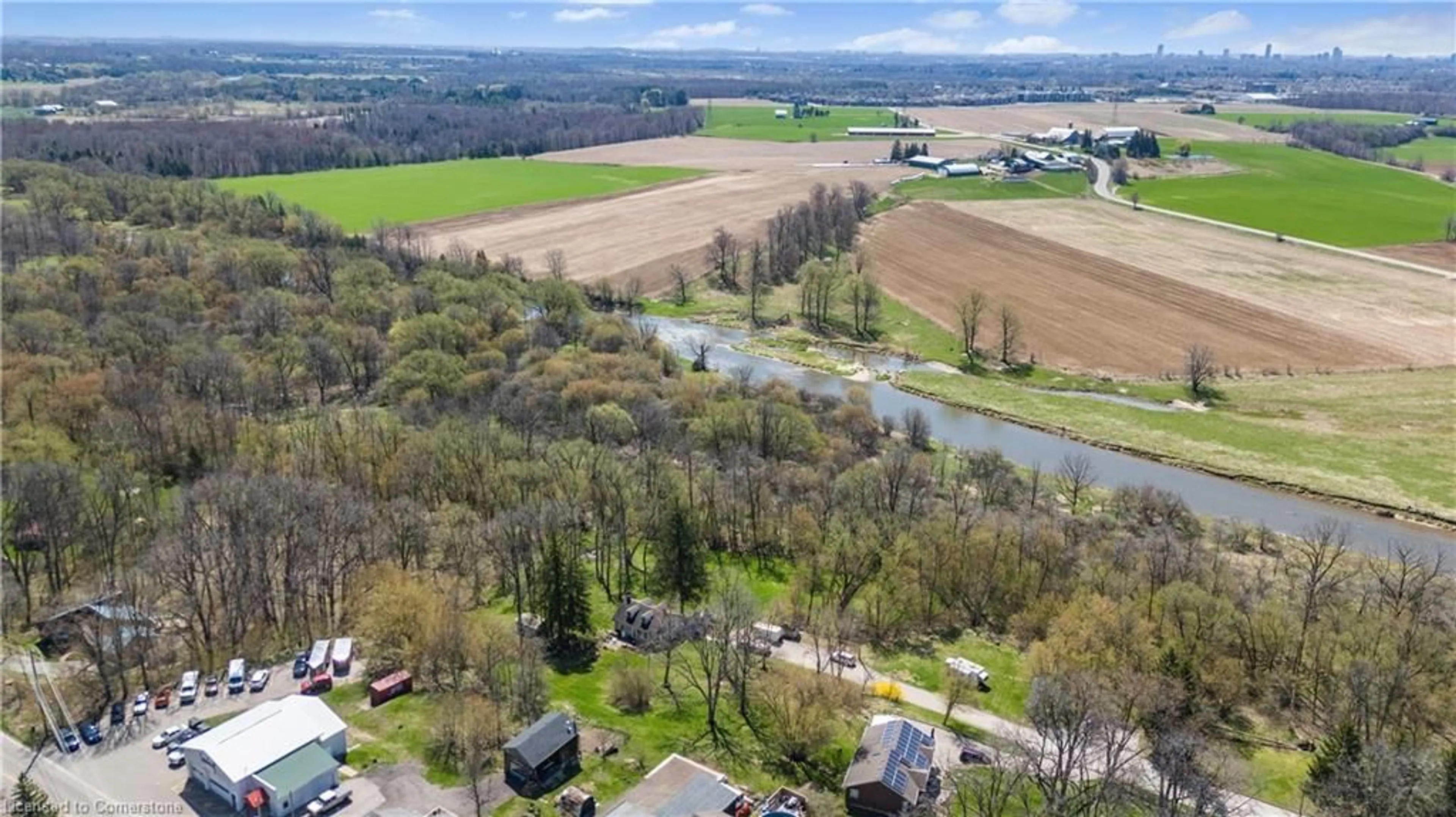 A pic from outside/outdoor area/front of a property/back of a property/a pic from drone, water/lake/river/ocean view for 36 Elgin E/S St, Conestogo Ontario N3B 1Y3
