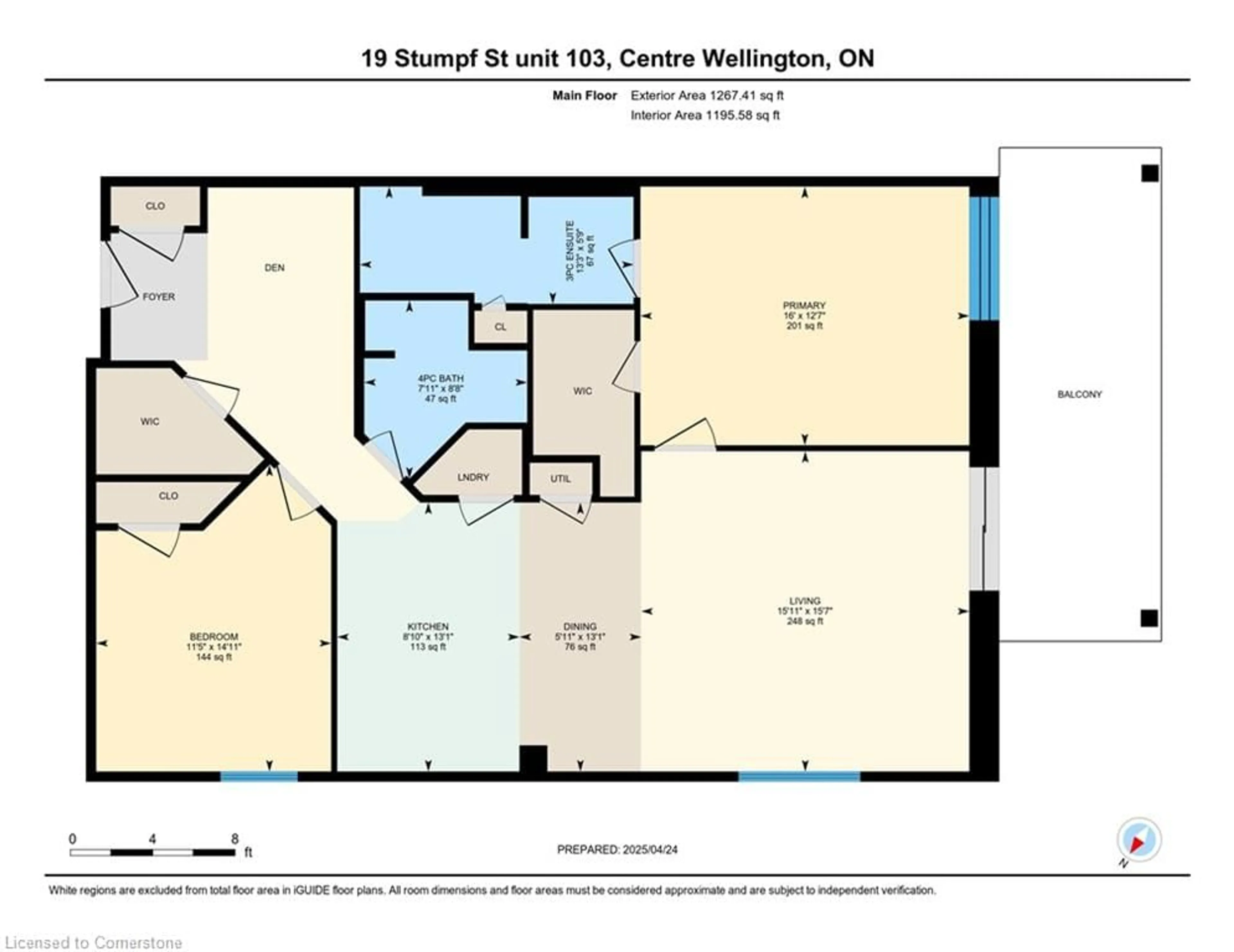 Floor plan for 19 Stumpf St #103, Elora Ontario N0B 1S0
