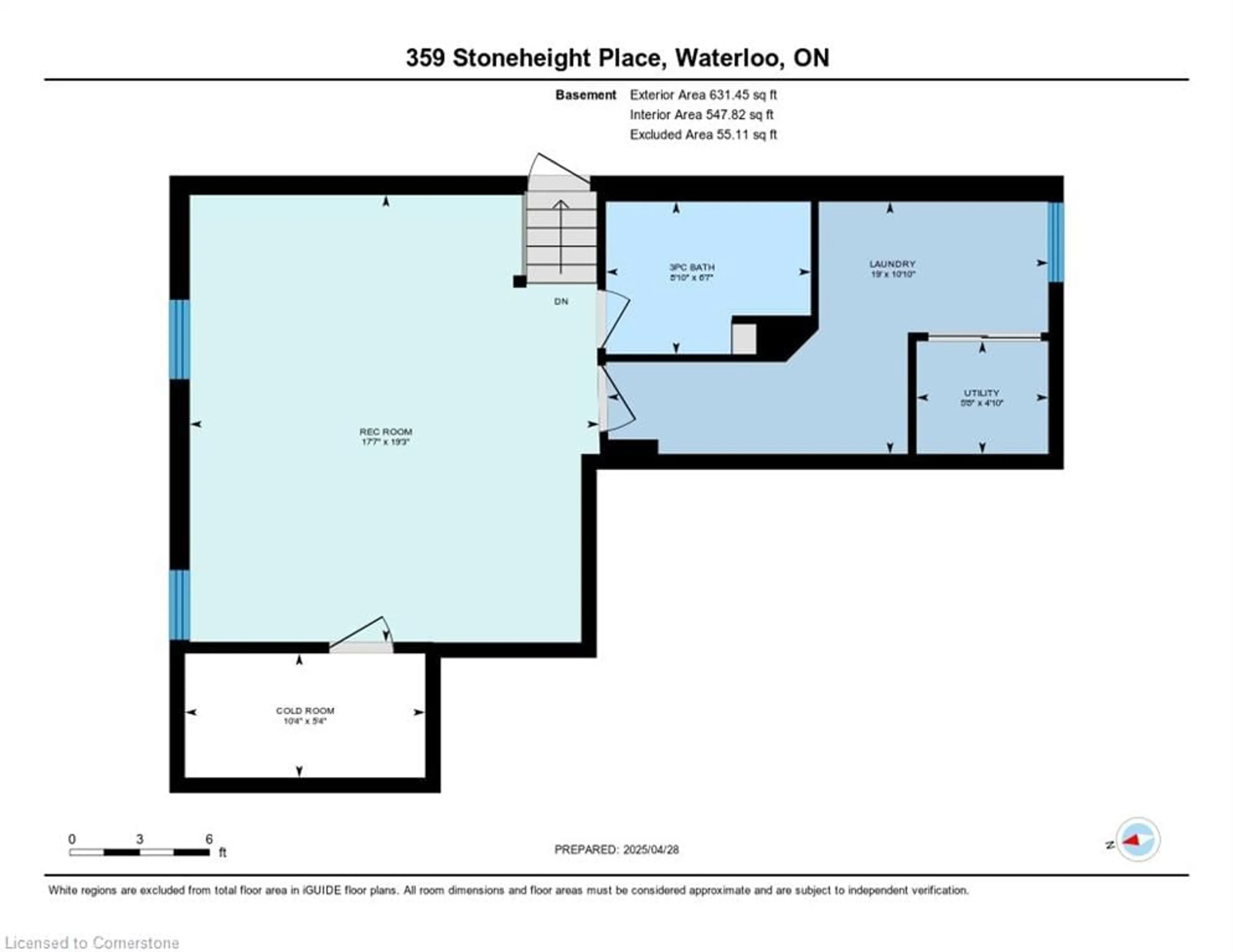 Floor plan for 359 Stoneheight Pl, Waterloo Ontario N2V 2A8