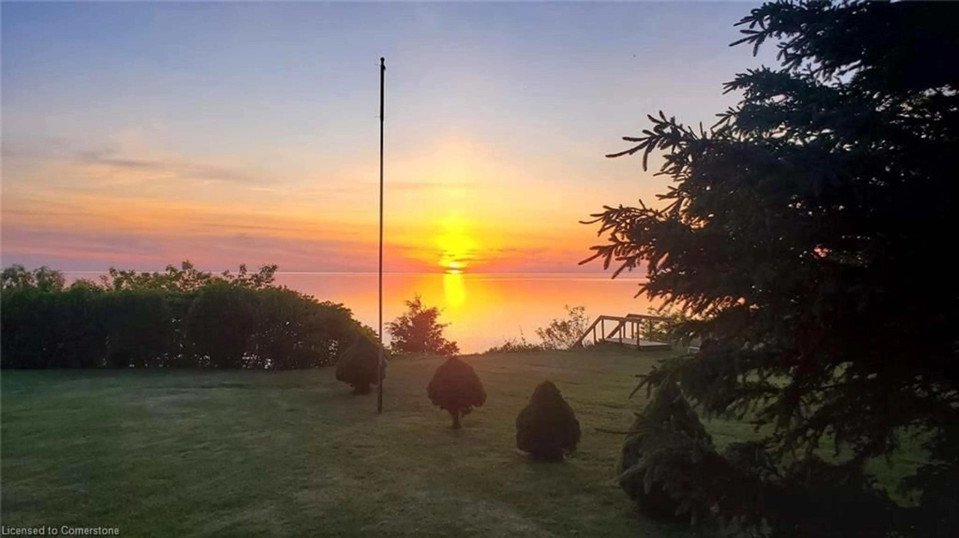 A pic from outside/outdoor area/front of a property/back of a property/a pic from drone, water/lake/river/ocean view for 72147 Lake Shore Dr, Dashwood Ontario N0M 1N0