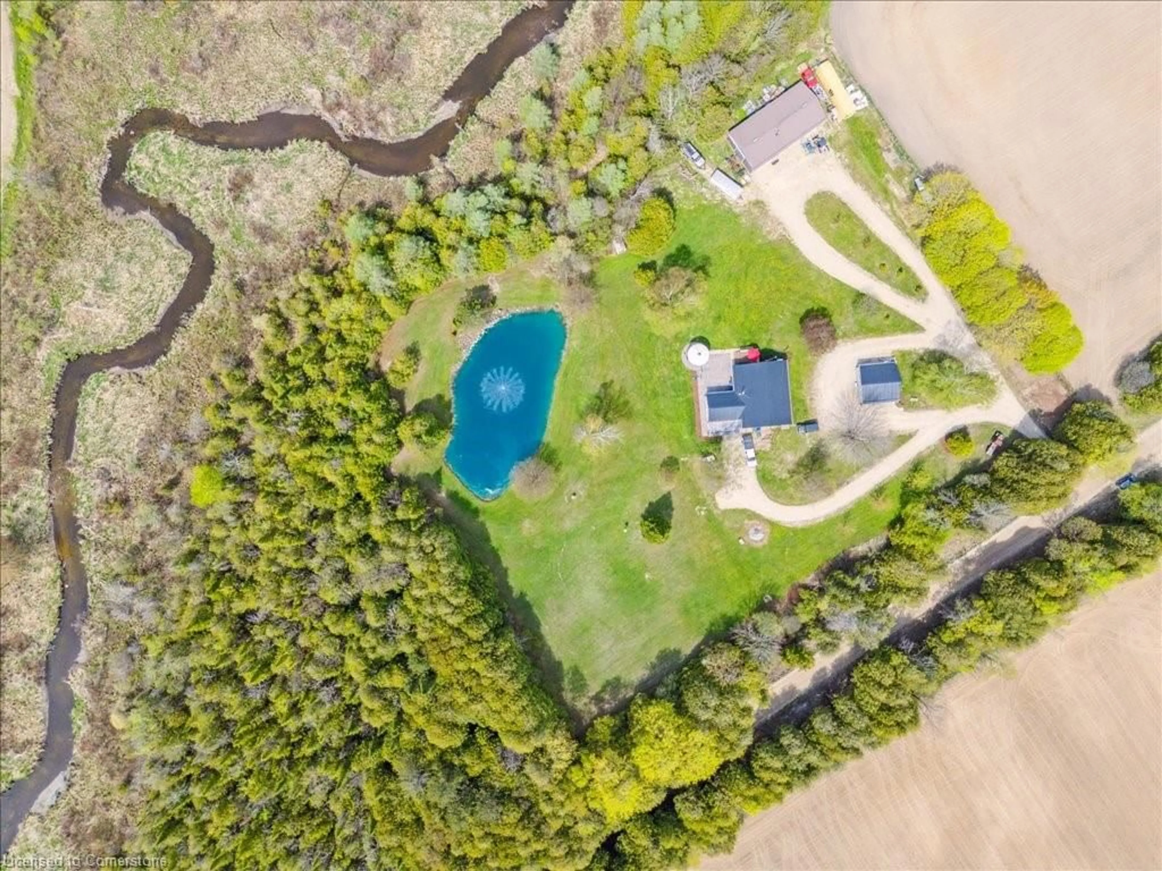 A pic from outside/outdoor area/front of a property/back of a property/a pic from drone, forest/trees view for 471568 Southgate Sdrd 47, Mount Forest Ontario N0G 2L0