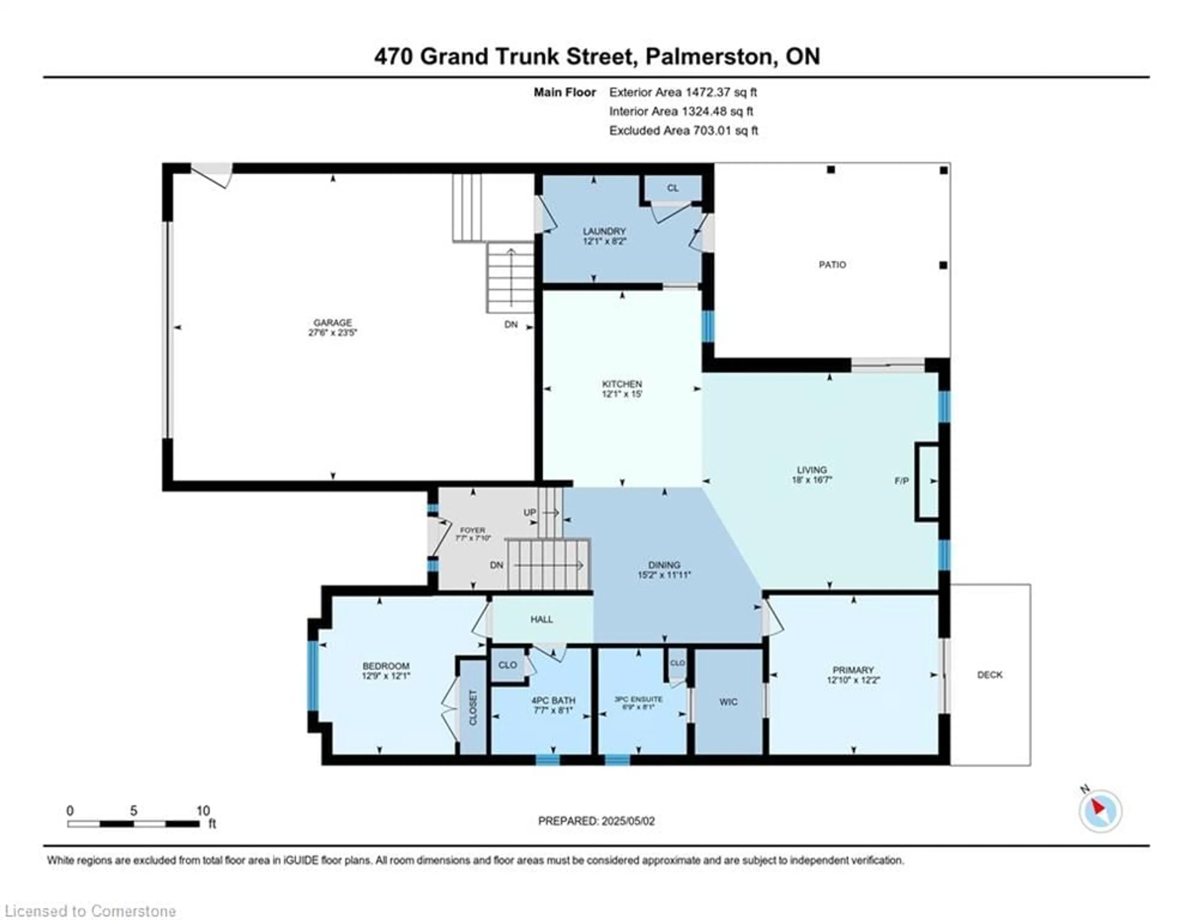Floor plan for 470 Grand Trunk St, Palmerston Ontario N0G 2P0