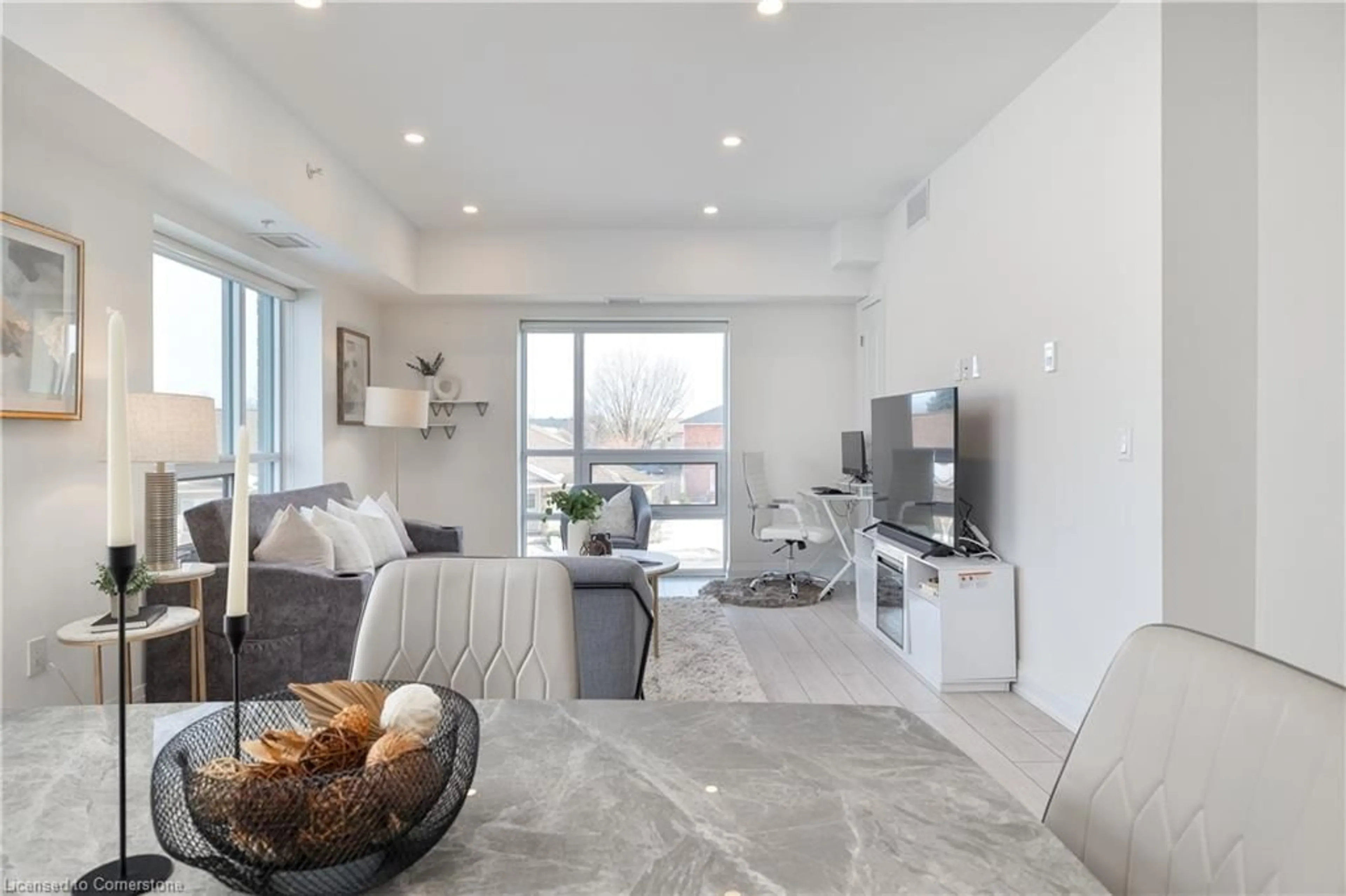 Living room with furniture, unknown for 4040 Upper Middle Rd #222, Burlington Ontario L7M 0H2