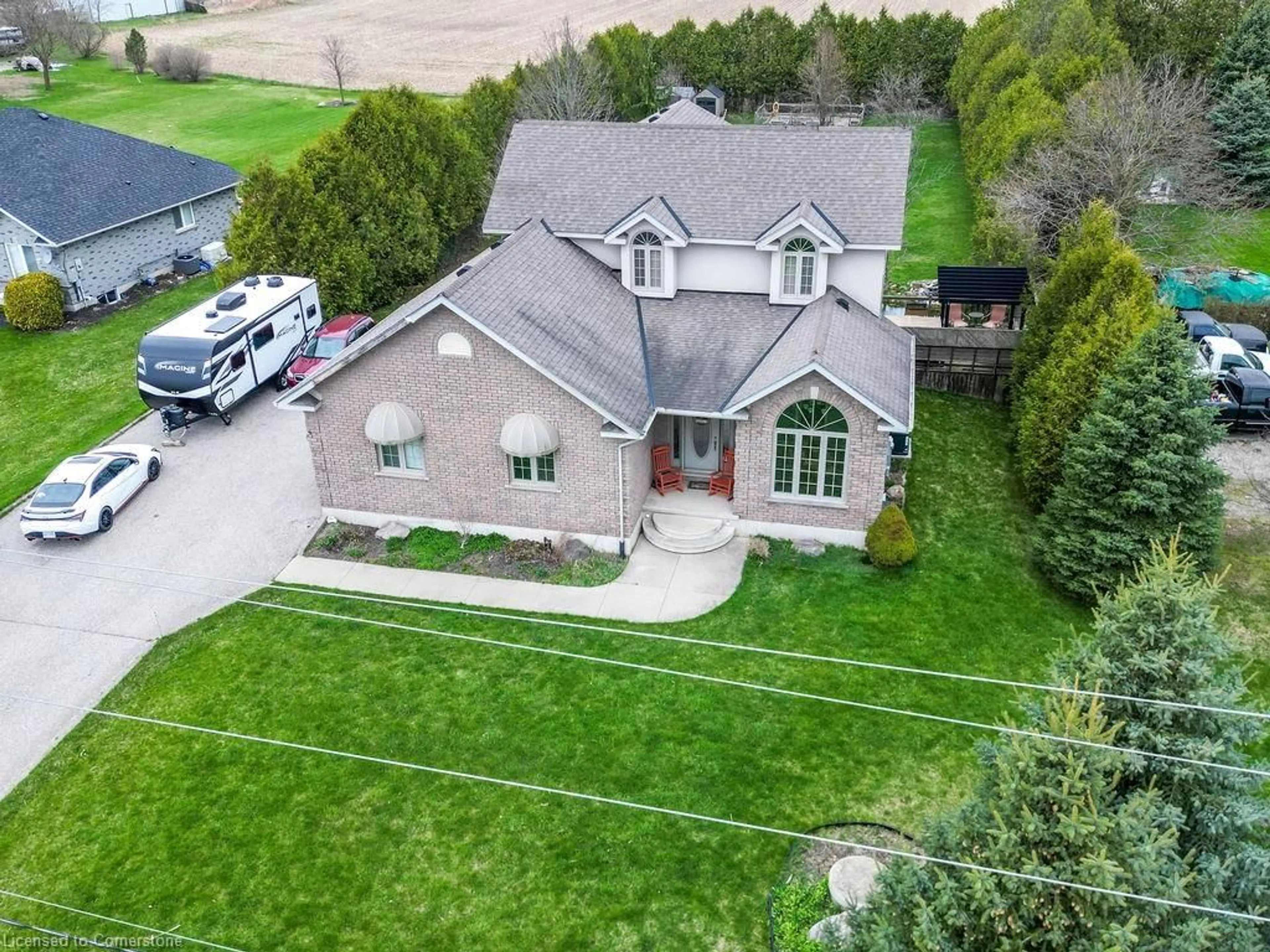 A pic from outside/outdoor area/front of a property/back of a property/a pic from drone, street for 687023 Highway 2 Hwy, Princeton Ontario N0J 1V0