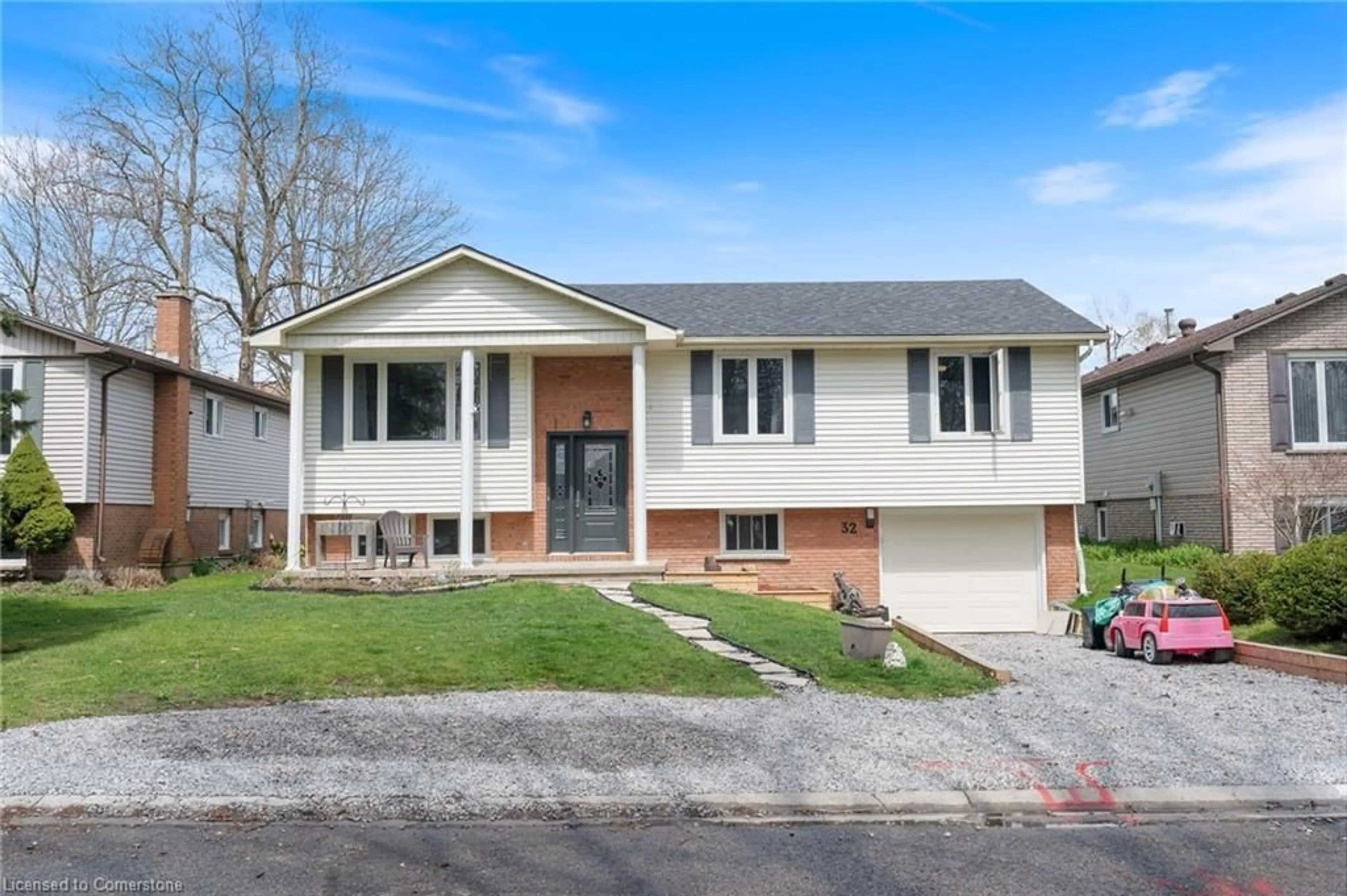 Home with vinyl exterior material, street for 32 Dixon Dr, Port Dover Ontario N0A 1N4
