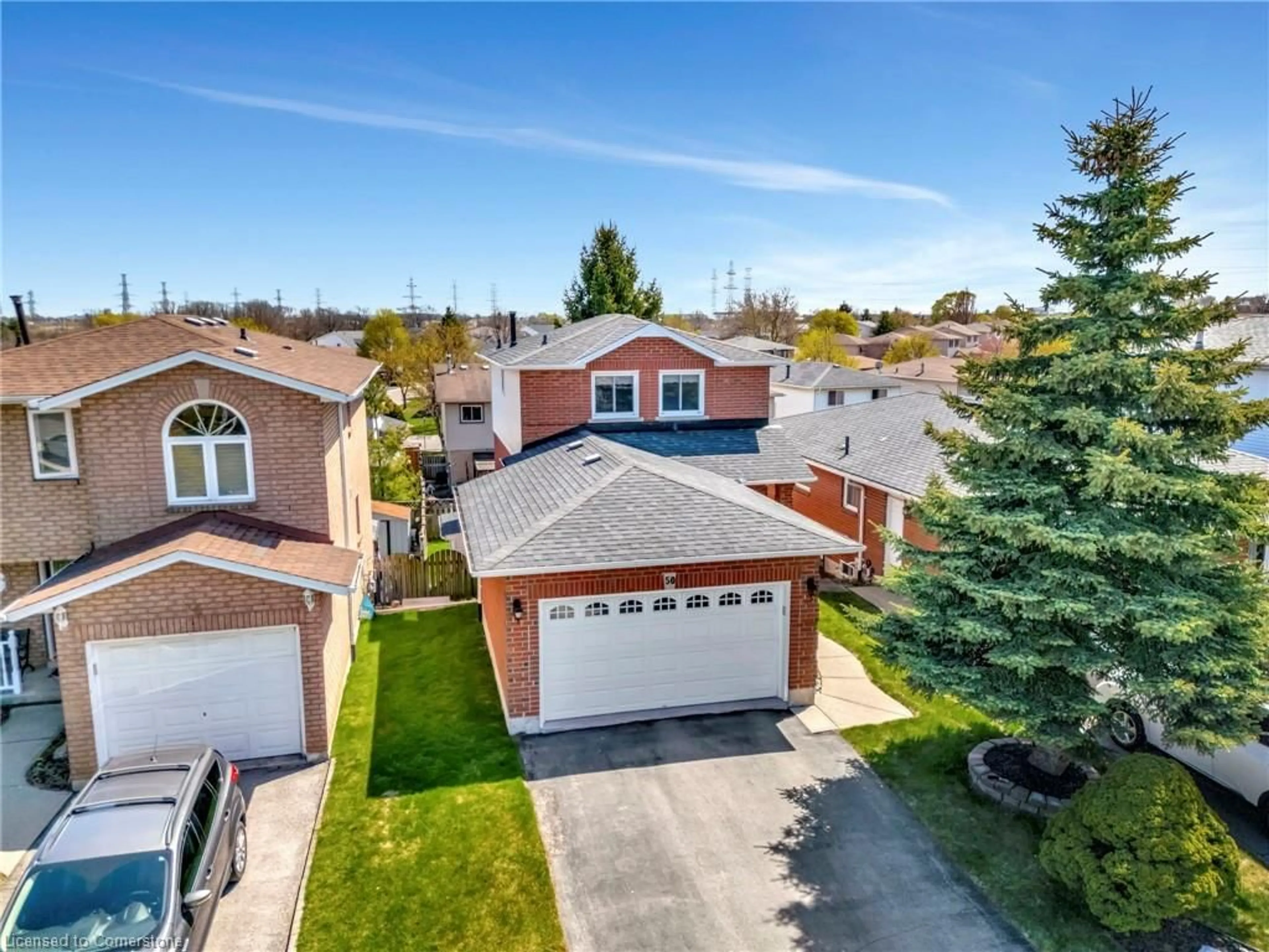 A pic from outside/outdoor area/front of a property/back of a property/a pic from drone, street for 50 Ossington Dr, Hamilton Ontario L8W 3S4