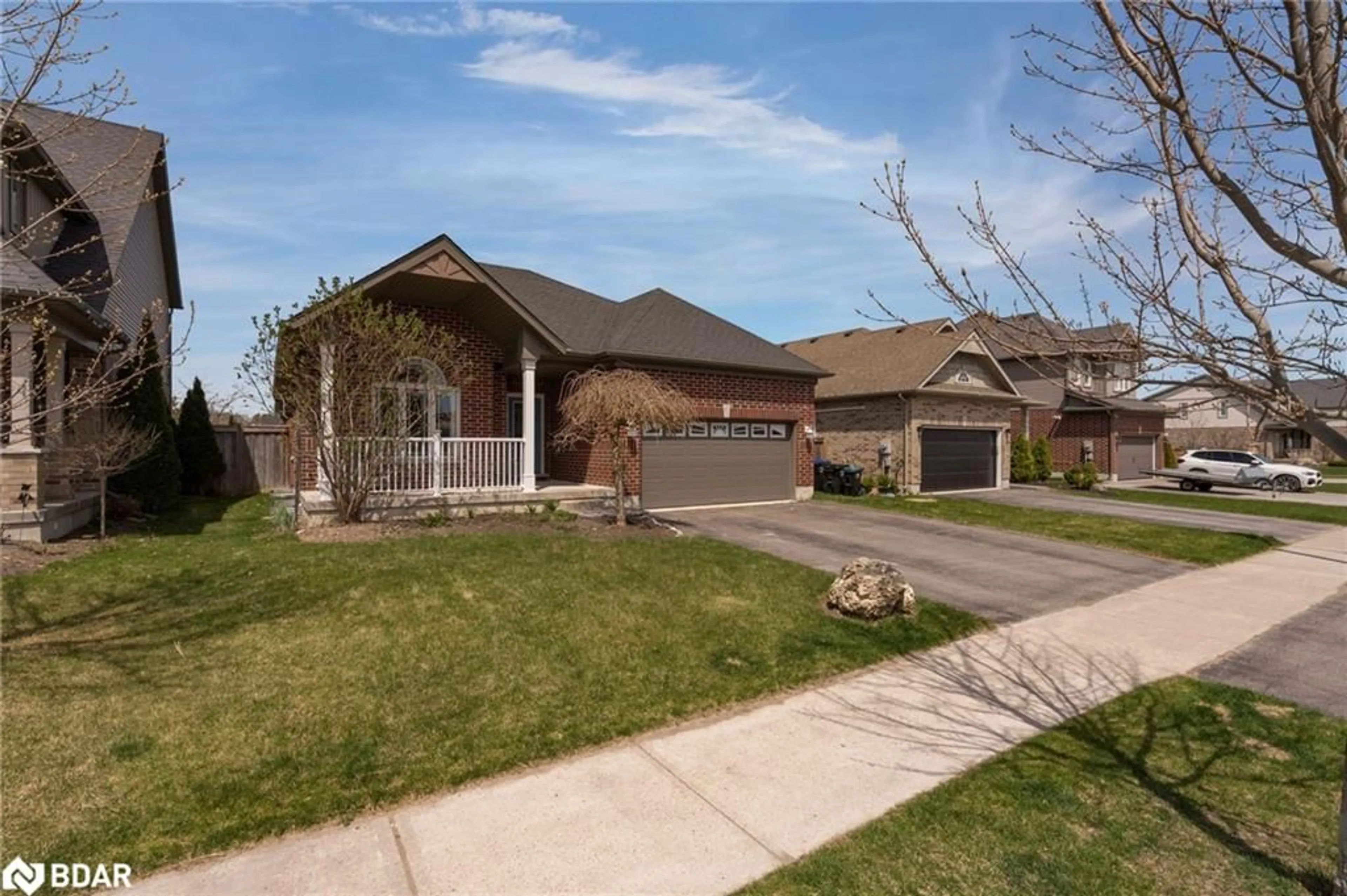 Home with brick exterior material, street for 60 Brownley Lane Lane, Angus Ontario L3W 0P9