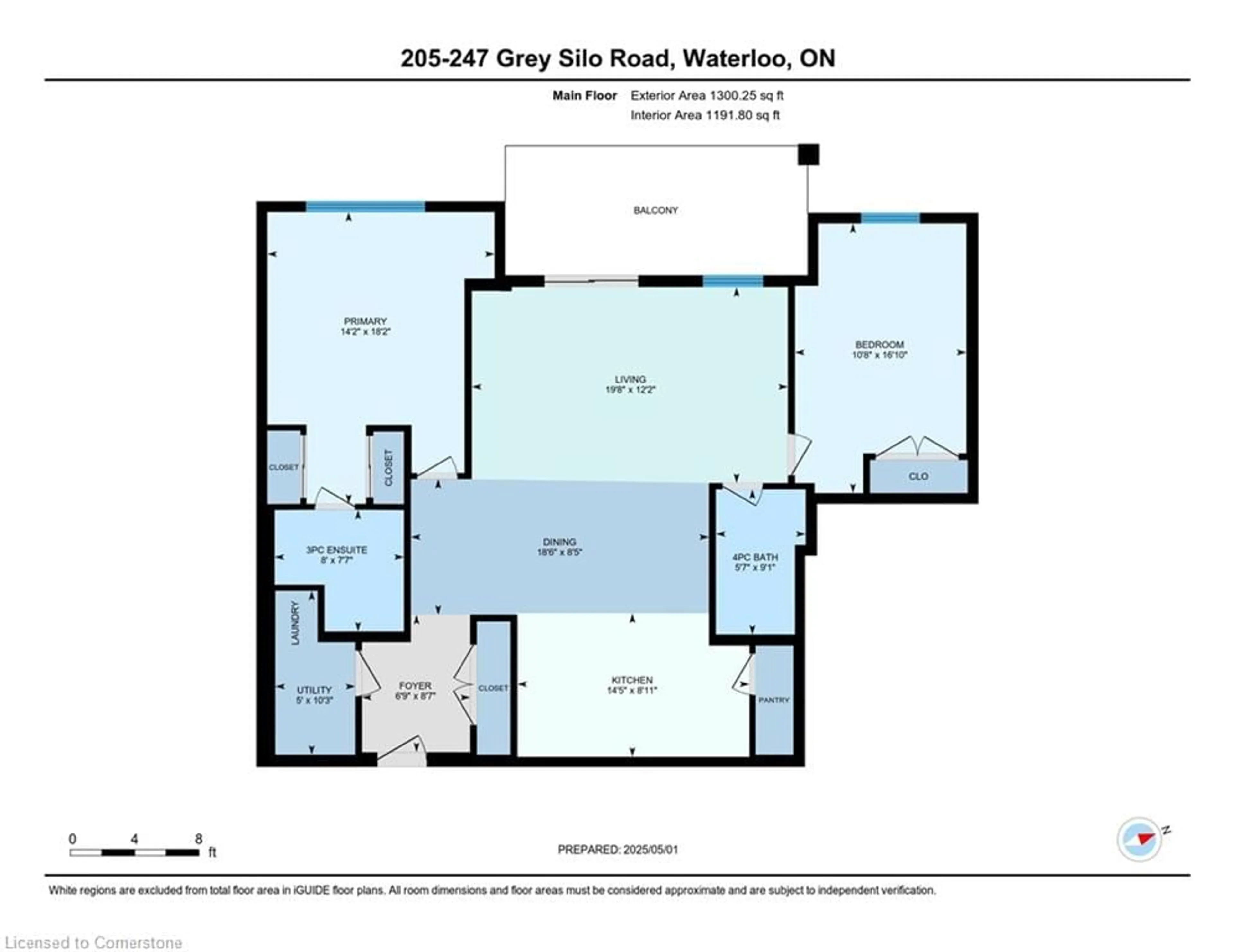 Floor plan for 247 Grey Silo Rd #205, Waterloo Ontario N2K 0G7