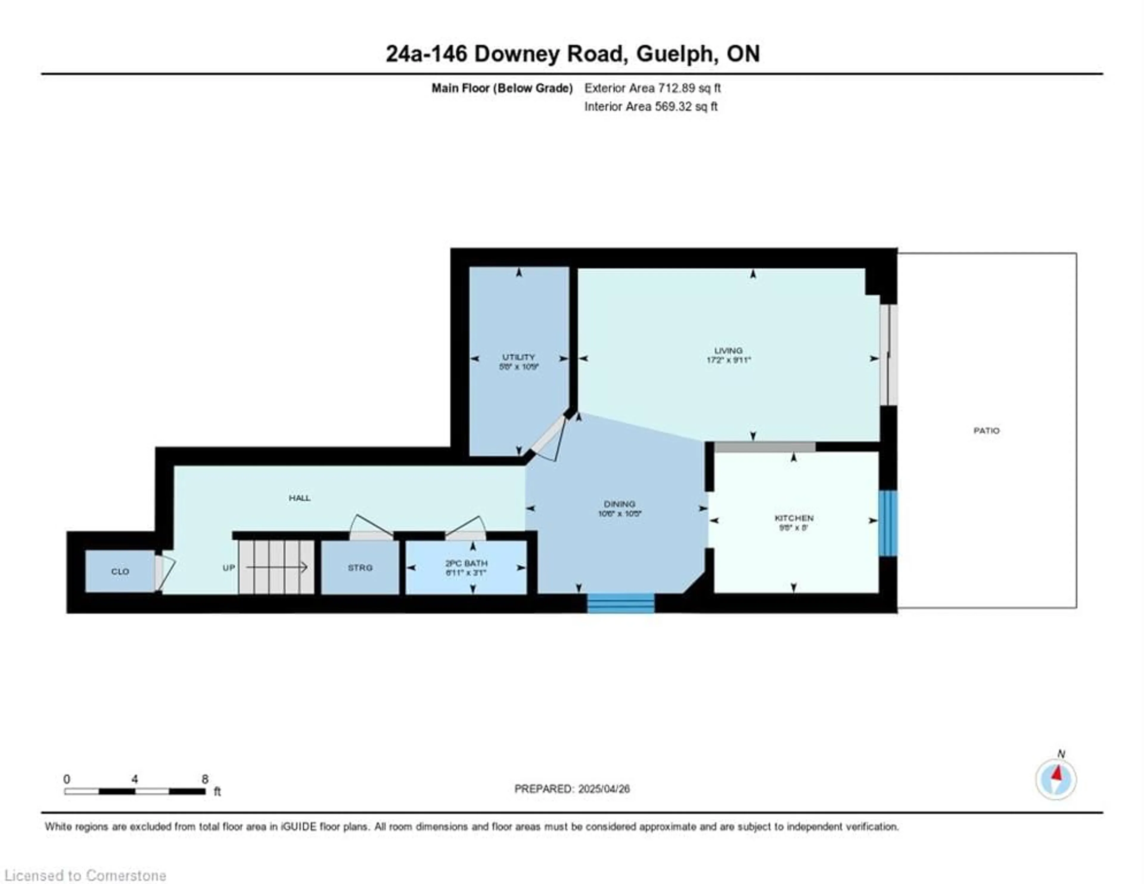 Floor plan for 146 Downey Rd #24A, Guelph Ontario N1C 0A2