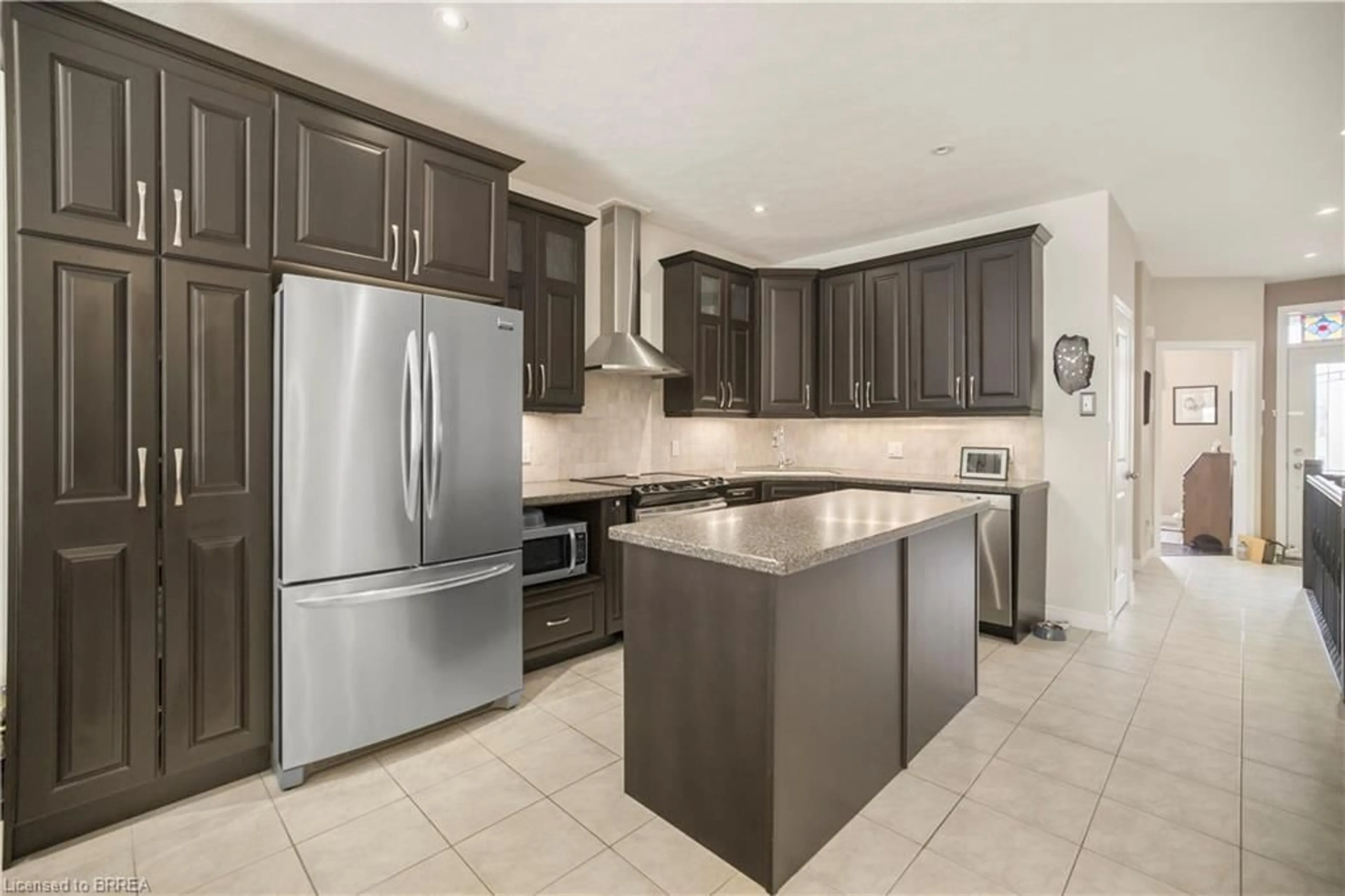 Open concept kitchen, ceramic/tile floor for 244 Dundas St #2, Paris Ontario N3L 0B4