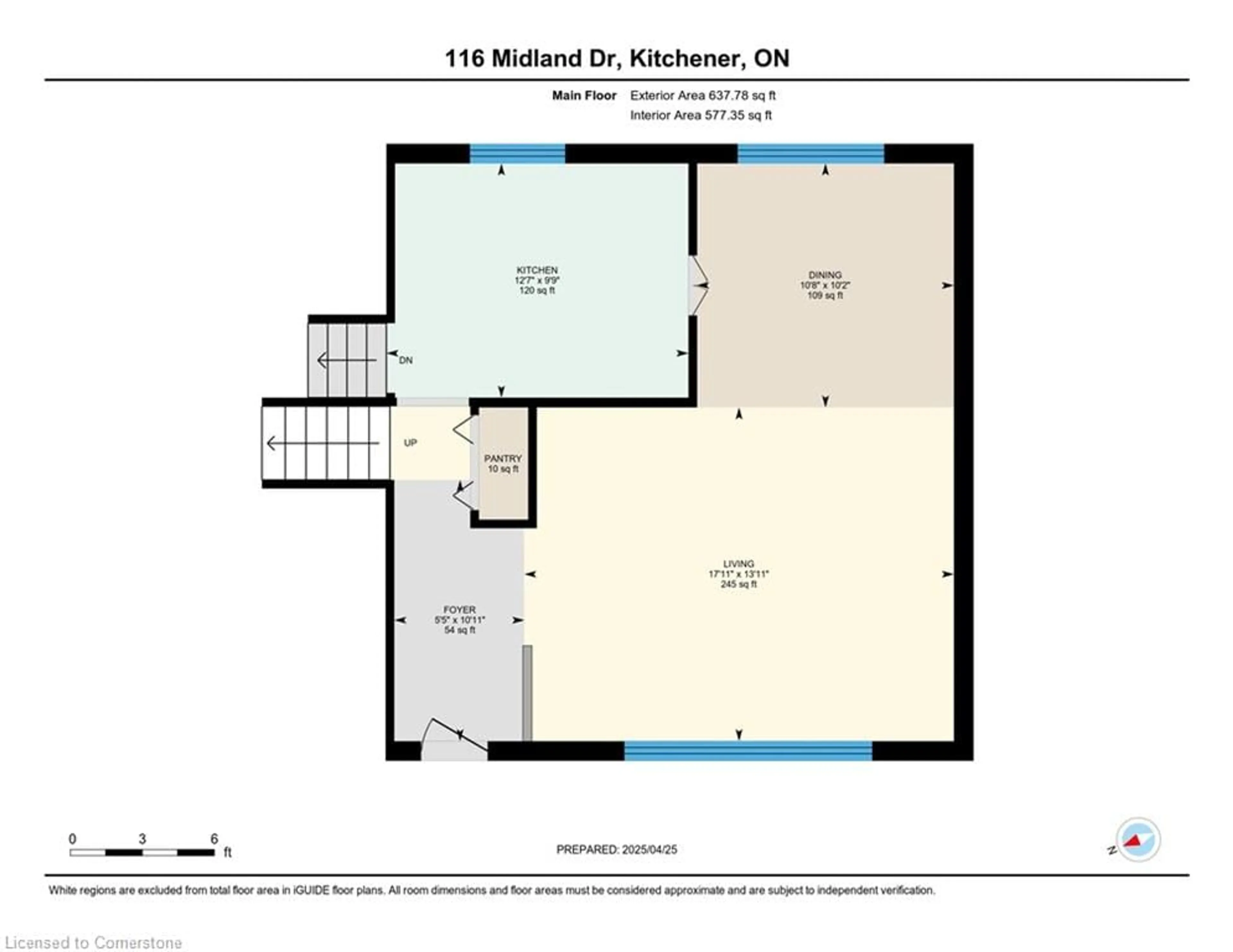 Floor plan for 116 Midland Dr, Kitchener Ontario N2A 2B1