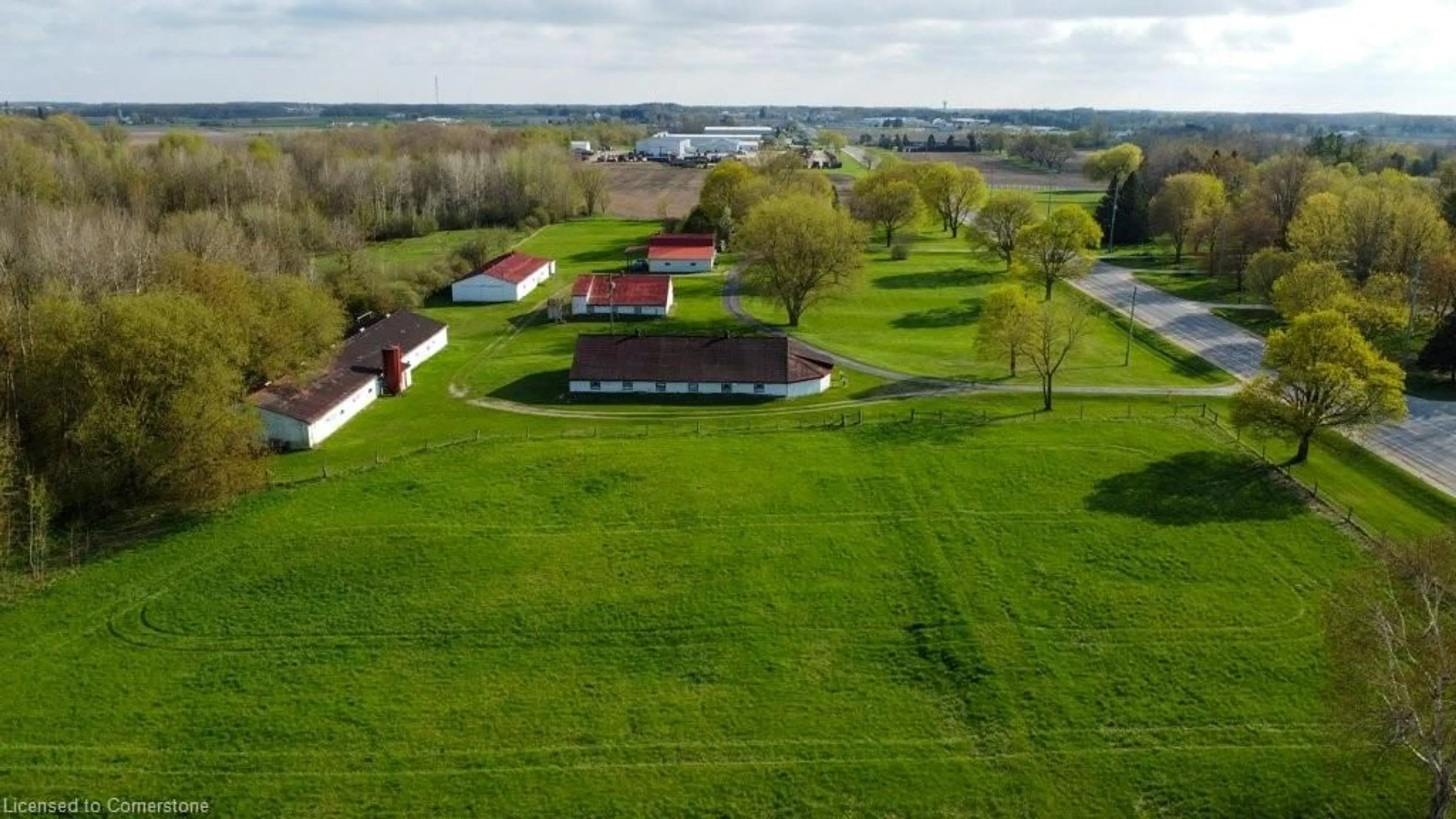 A pic from outside/outdoor area/front of a property/back of a property/a pic from drone, water/lake/river/ocean view for 8557 Road 164, Listowel Ontario N4W 3G6