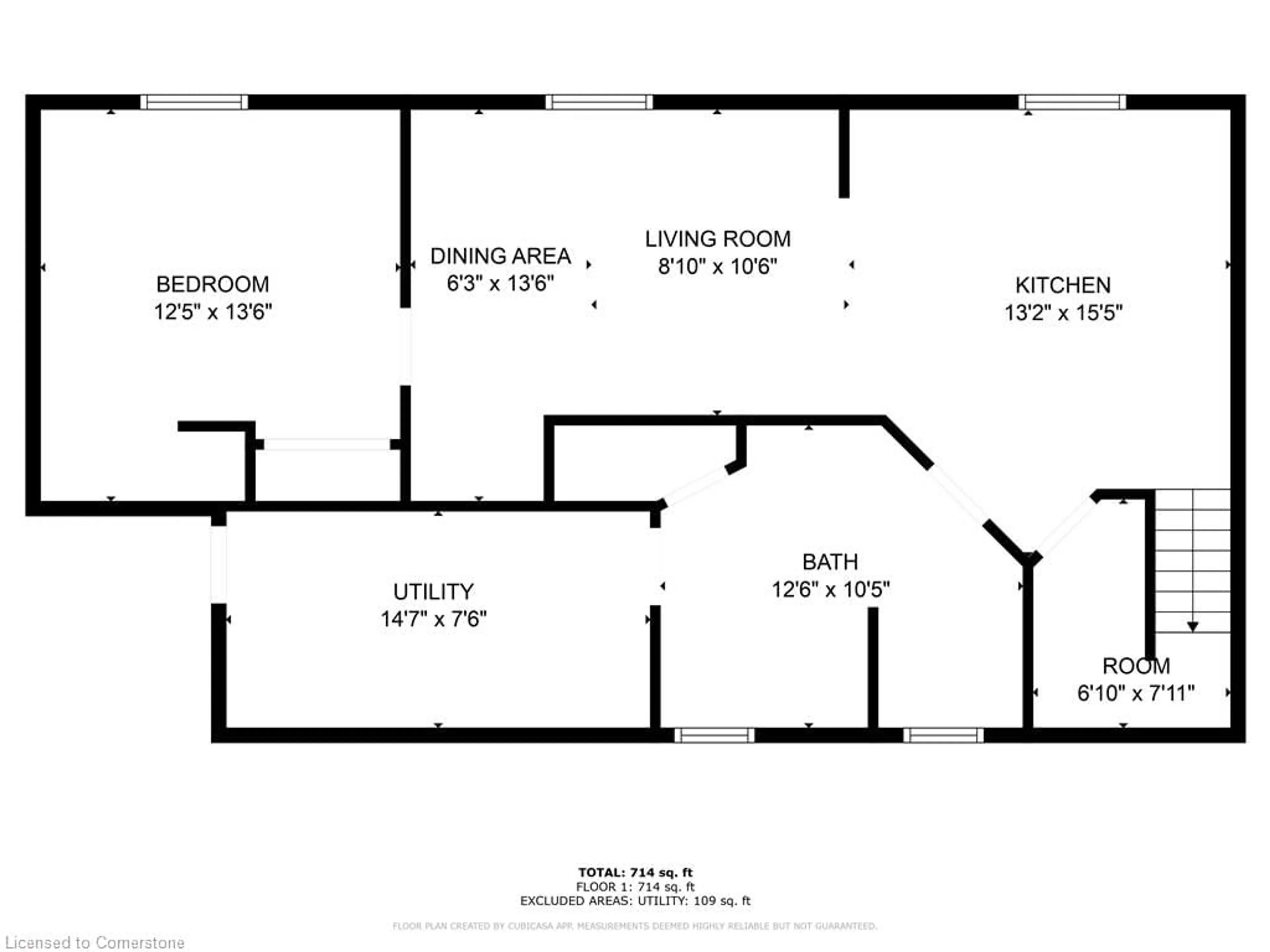 Floor plan for 374 Brunswick St, Hamilton Ontario L8H 6S2