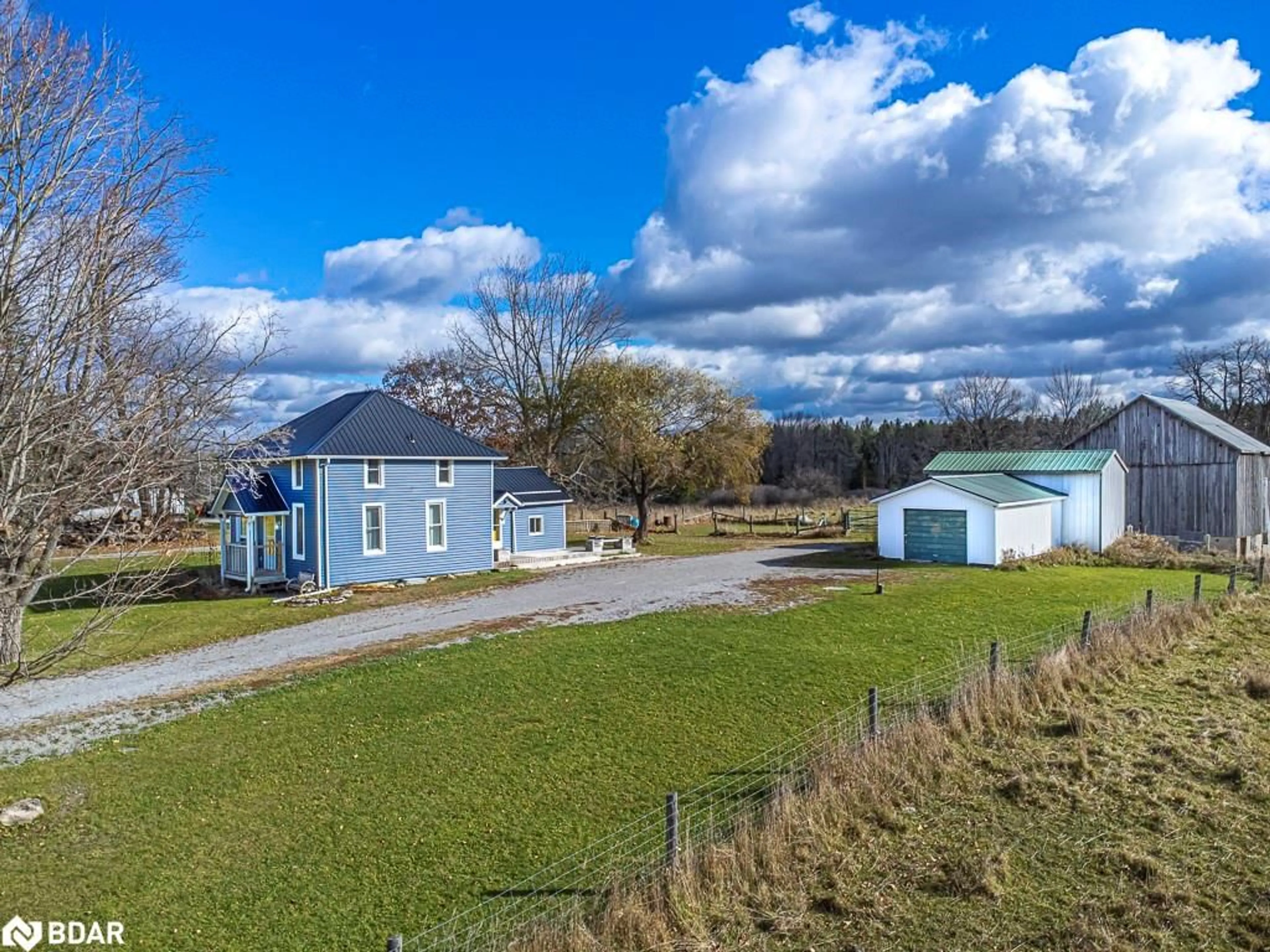 A pic from outside/outdoor area/front of a property/back of a property/a pic from drone, unknown for 2426 County Road 48, Kirkfield Ontario K0M 2B0