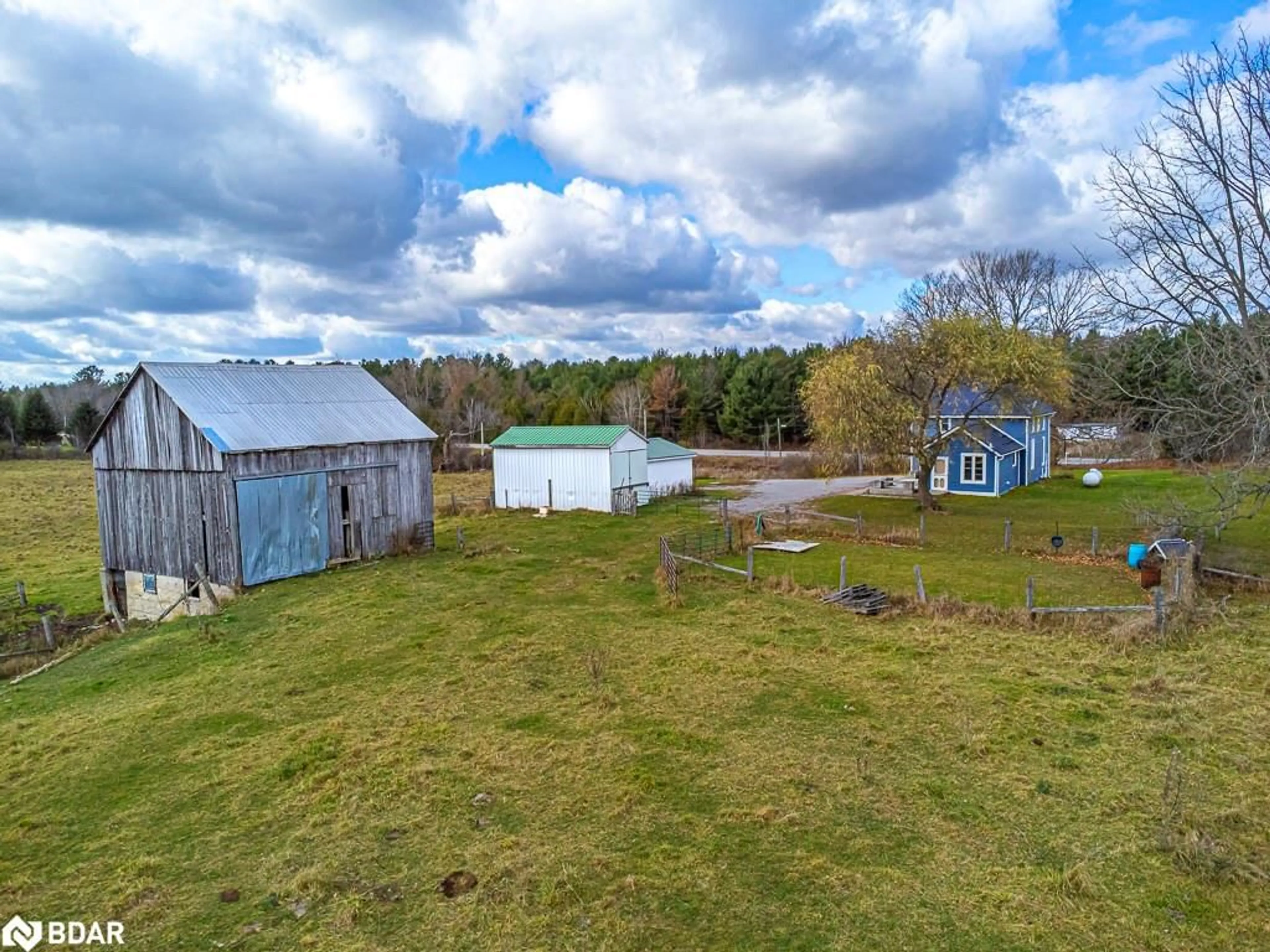 A pic from outside/outdoor area/front of a property/back of a property/a pic from drone, unknown for 2426 County Road 48, Kirkfield Ontario K0M 2B0