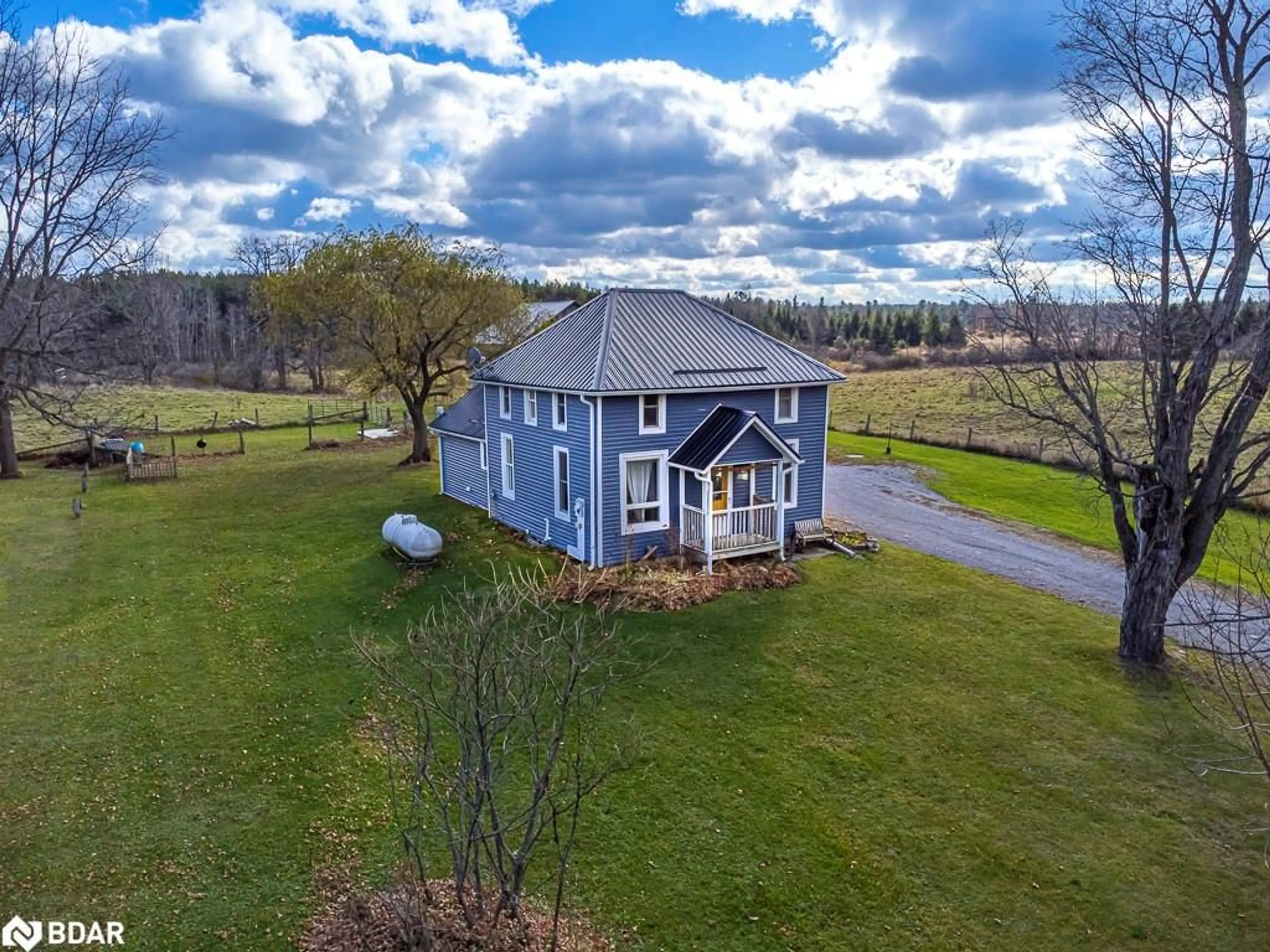 A pic from outside/outdoor area/front of a property/back of a property/a pic from drone, unknown for 2426 County Road 48, Kirkfield Ontario K0M 2B0