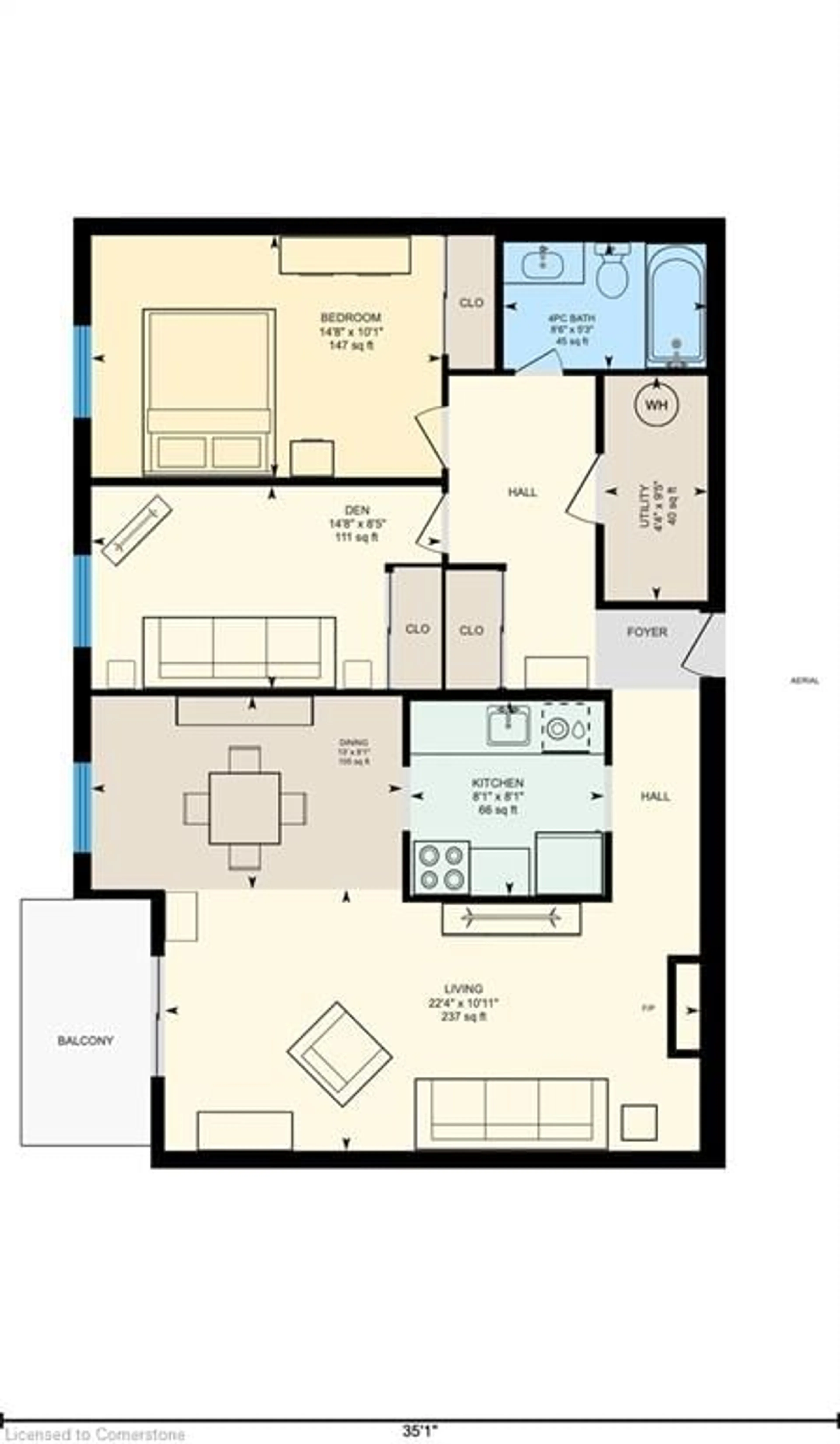 Floor plan for 4209 Hixon St #308, Beamsville Ontario L3J 0K2