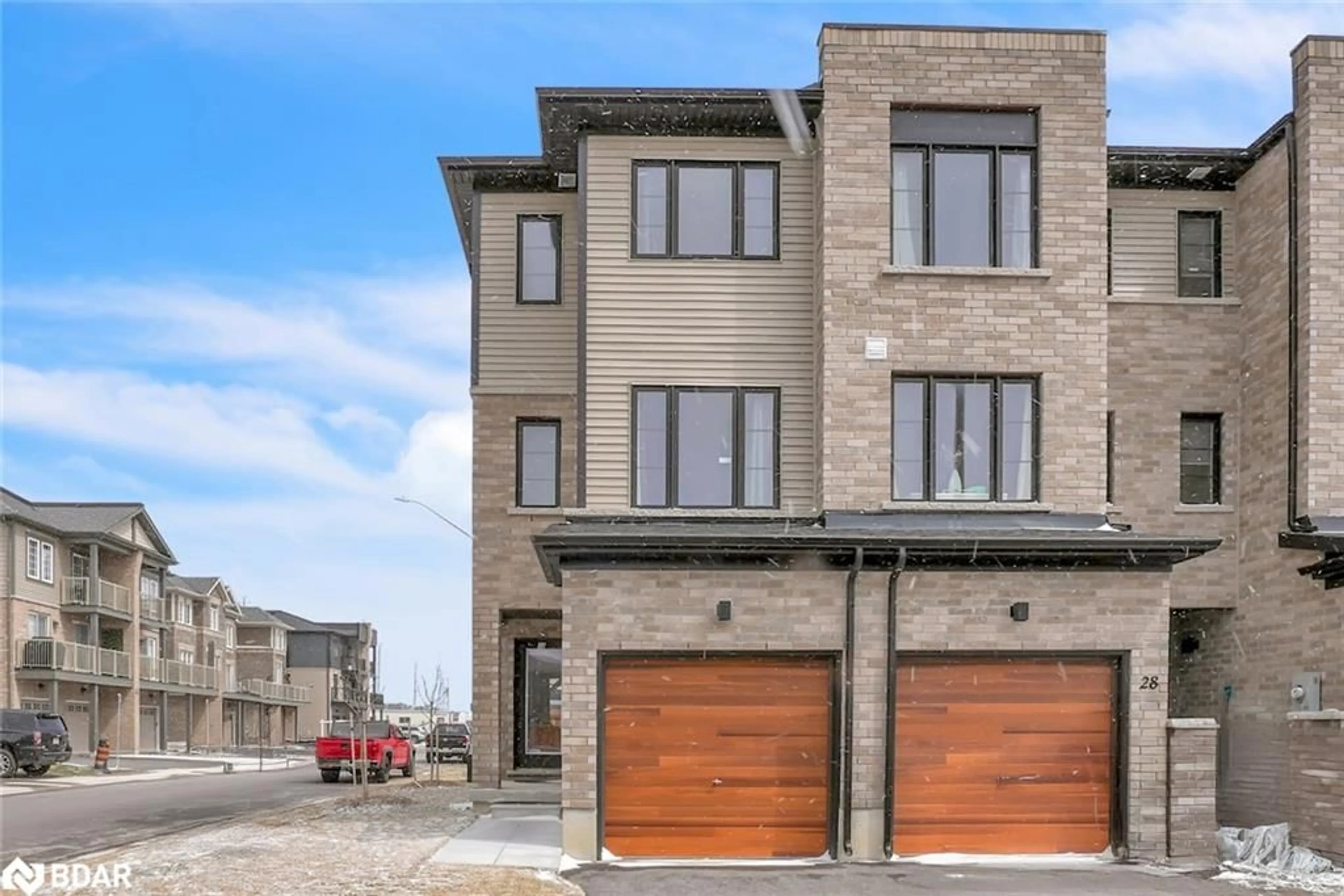 Home with brick exterior material, street for 30 Pumpkin Corner Crescent, Barrie Ontario L9J 0T6