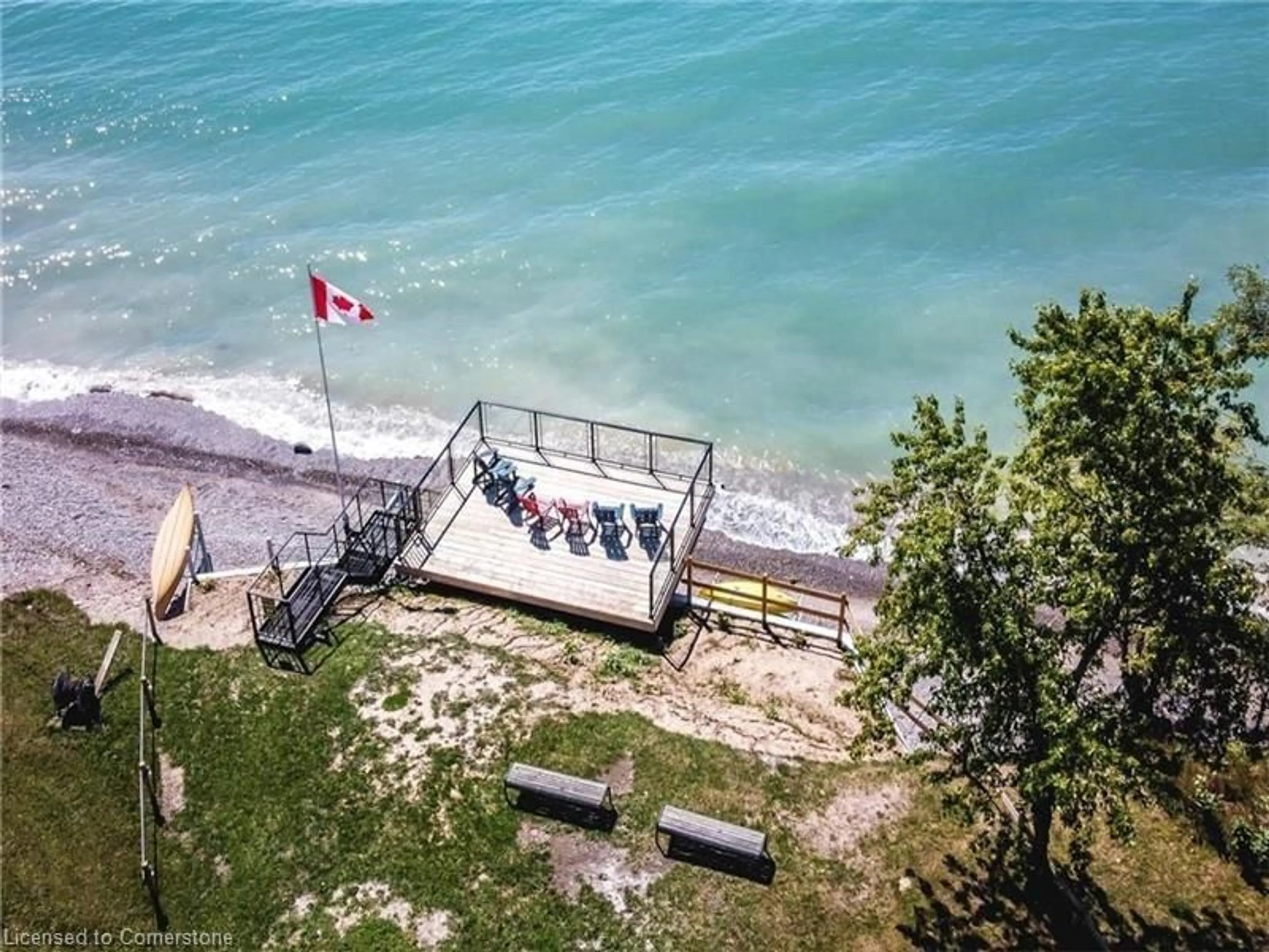 A pic from outside/outdoor area/front of a property/back of a property/a pic from drone, water/lake/river/ocean view for 577 Edgewater Pl, Dunnville Ontario N1A 2W8
