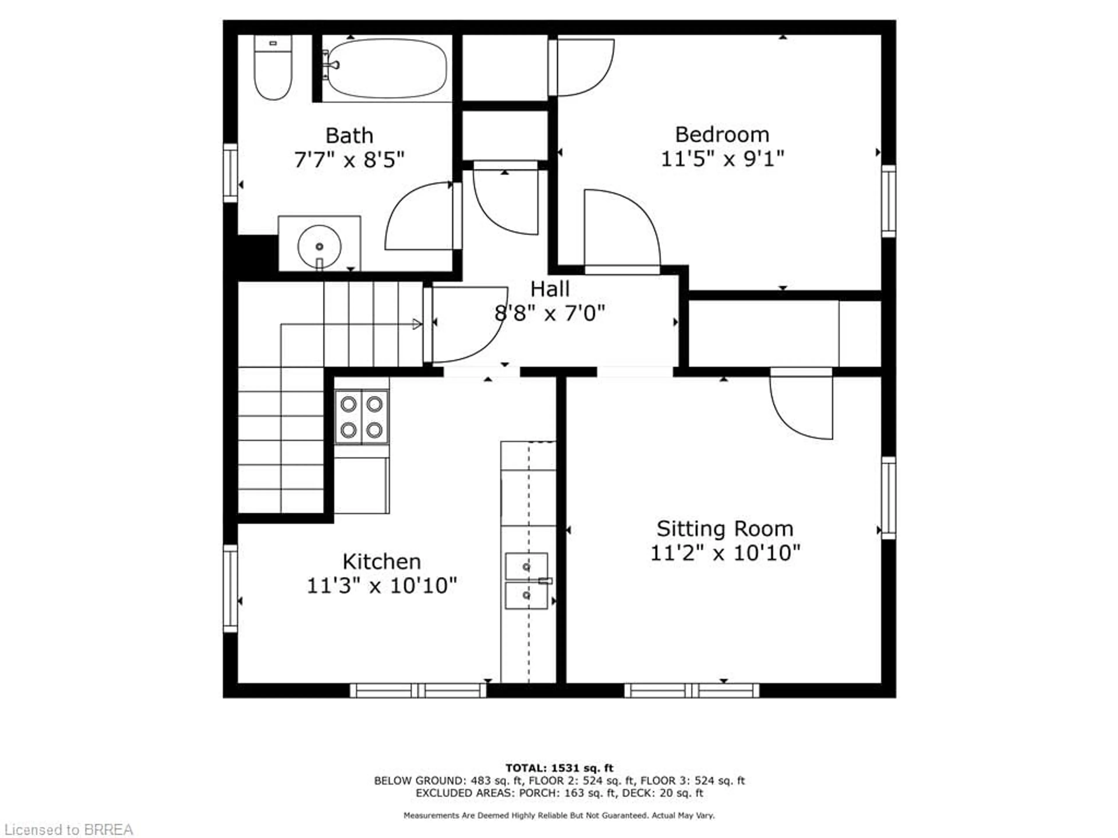 Floor plan for 17 Chapel St, Simcoe Ontario N3Y 1N3