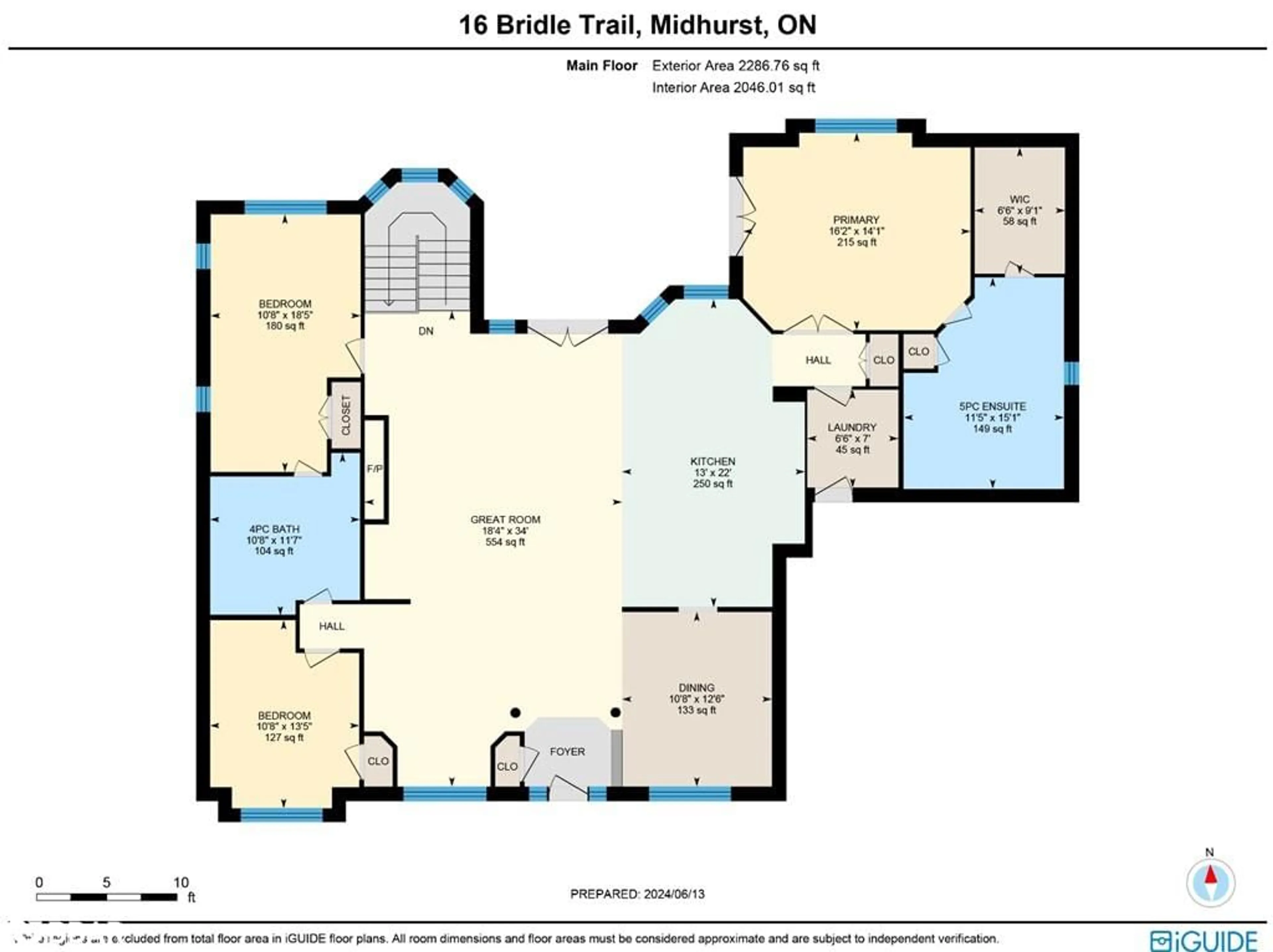 Floor plan for 16 Bridle Trail, Midhurst Ontario L9X 0J9